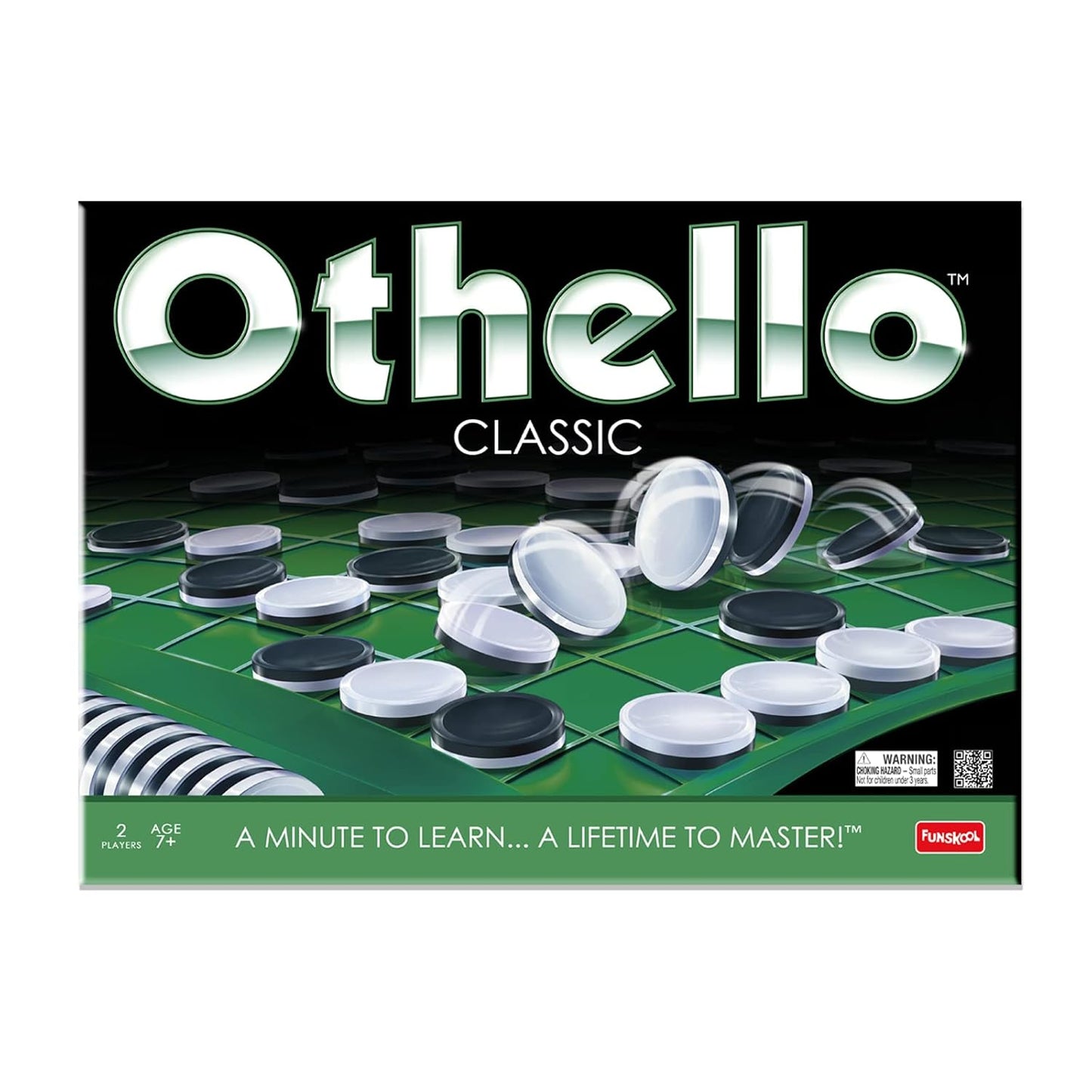 Funskool Othello Classic, Strategy Game, Board Game for Kids, Adults, Families, Educational, Fun, 2 Players, Family Fun, Learning Activity Toy for Childrens, Gift Set for Kid, Ages 7+ Years