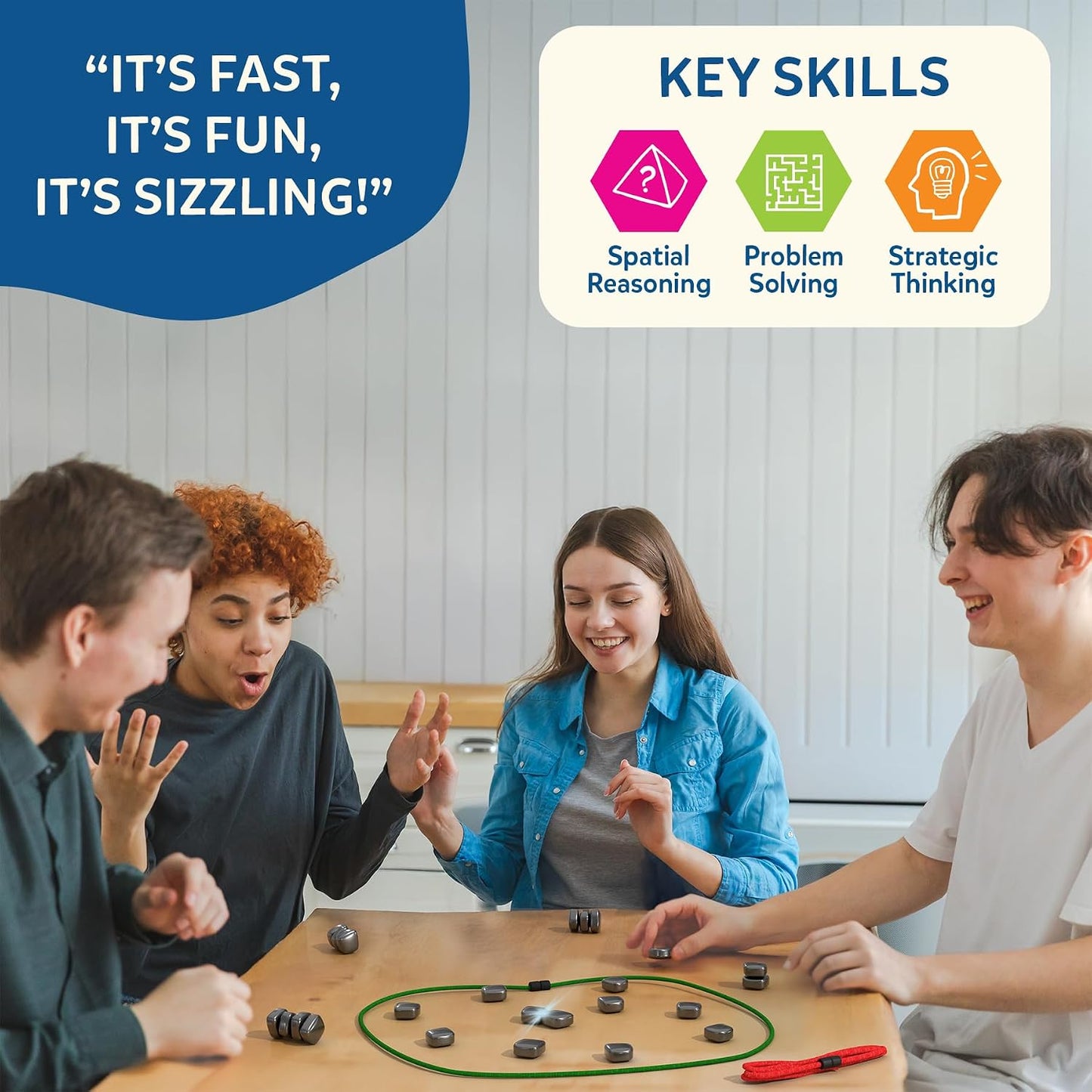 Skillmatics Sizzle - Classic Magnetic Attraction Toy & Strategy Game | Magnetic Toys & Games, Fun for Family Game Nights, Travel, Gifts for Teens & Adults Ages 15+, 2-4 Players
