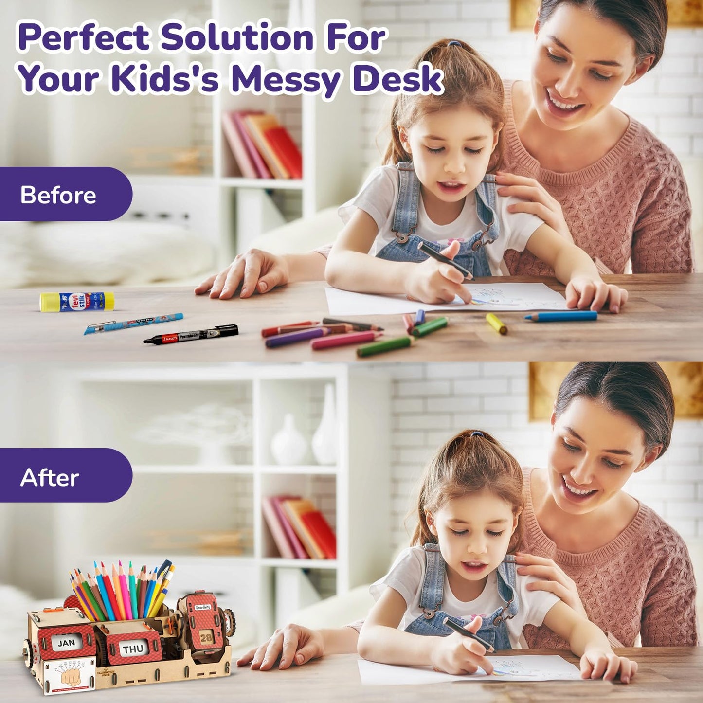 Smartivity DIY Infinity Calendar & Organizer for Kids 8-14 Years | Stationery Organiser with Infinity Calendar | STEM Science Toy | Birthday Gift for Girls & Boys 8-14 Years