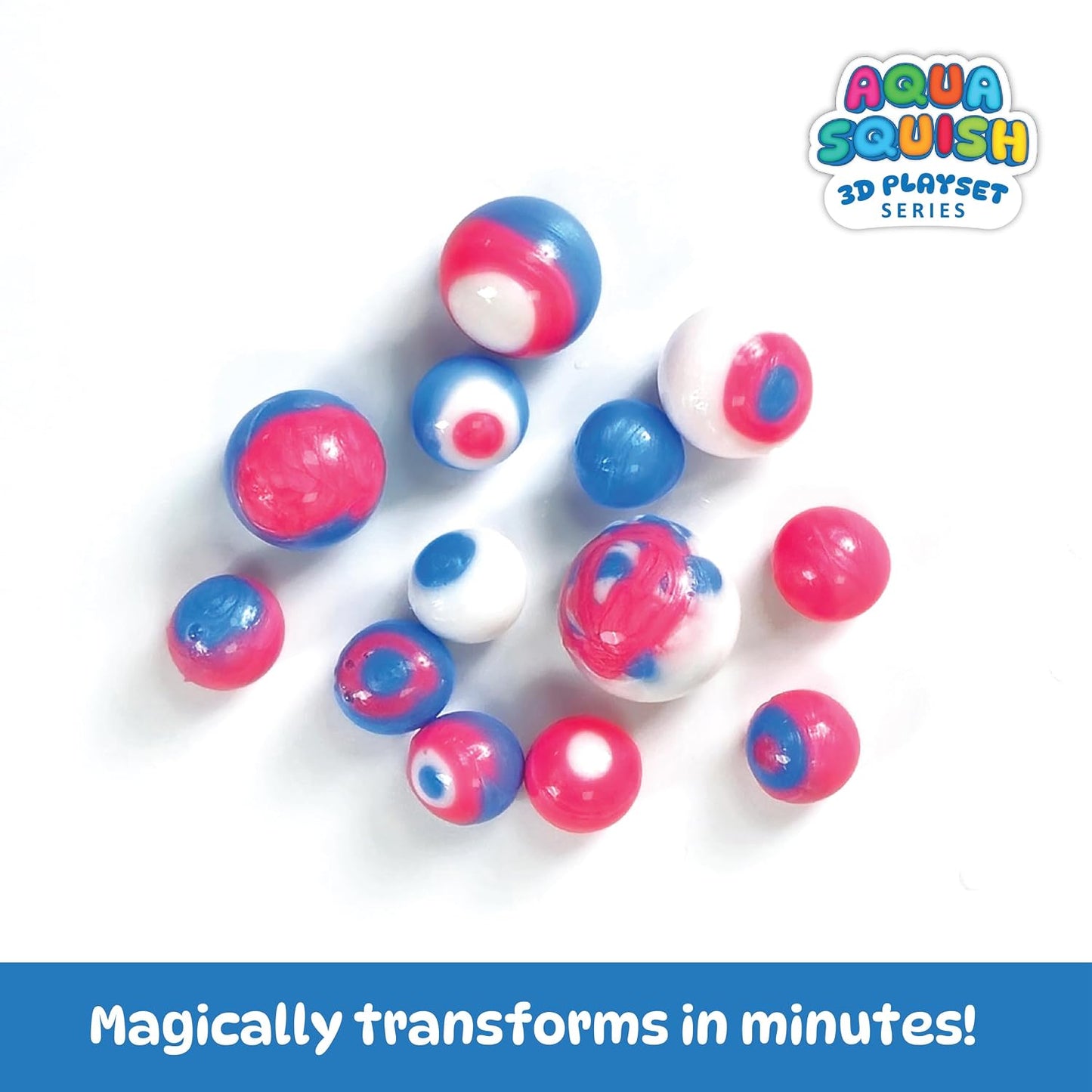 Aqua Squish Kit | Make 3D Colourful and Soft Squishy | Magic Water Elf Gel Toys for Girls and Boys (Unicorns Eggs)