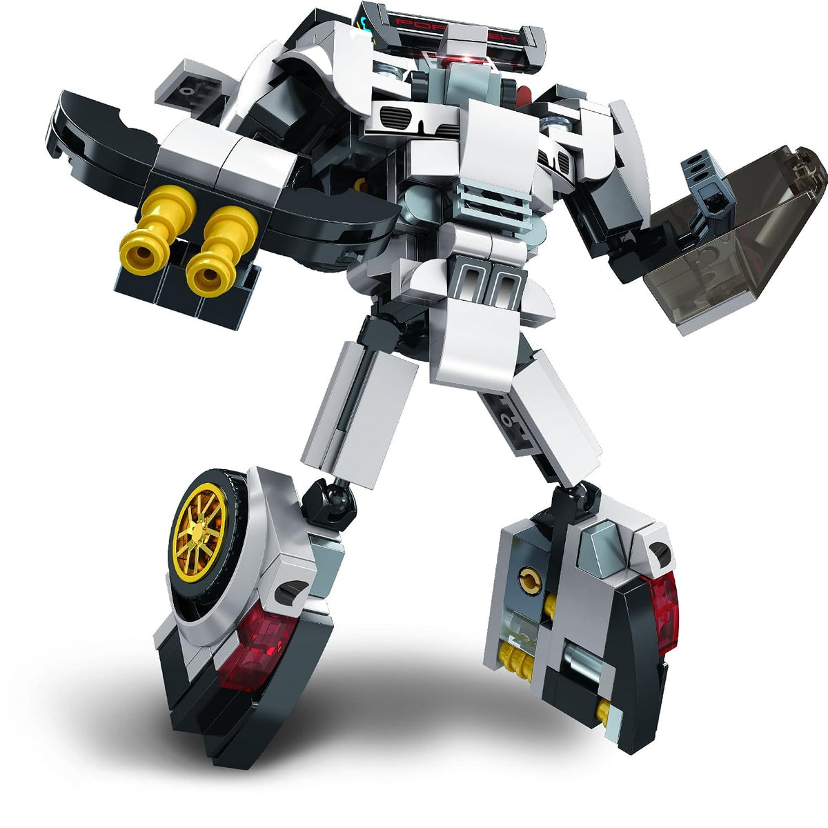 Premium Pearl White 2-in-1 Robot & Sports Car (241 Pieces) | Learn About Machines | Building Block Set for Kids Age 6+ | STEM Educational Toy | Build, Play & Learn