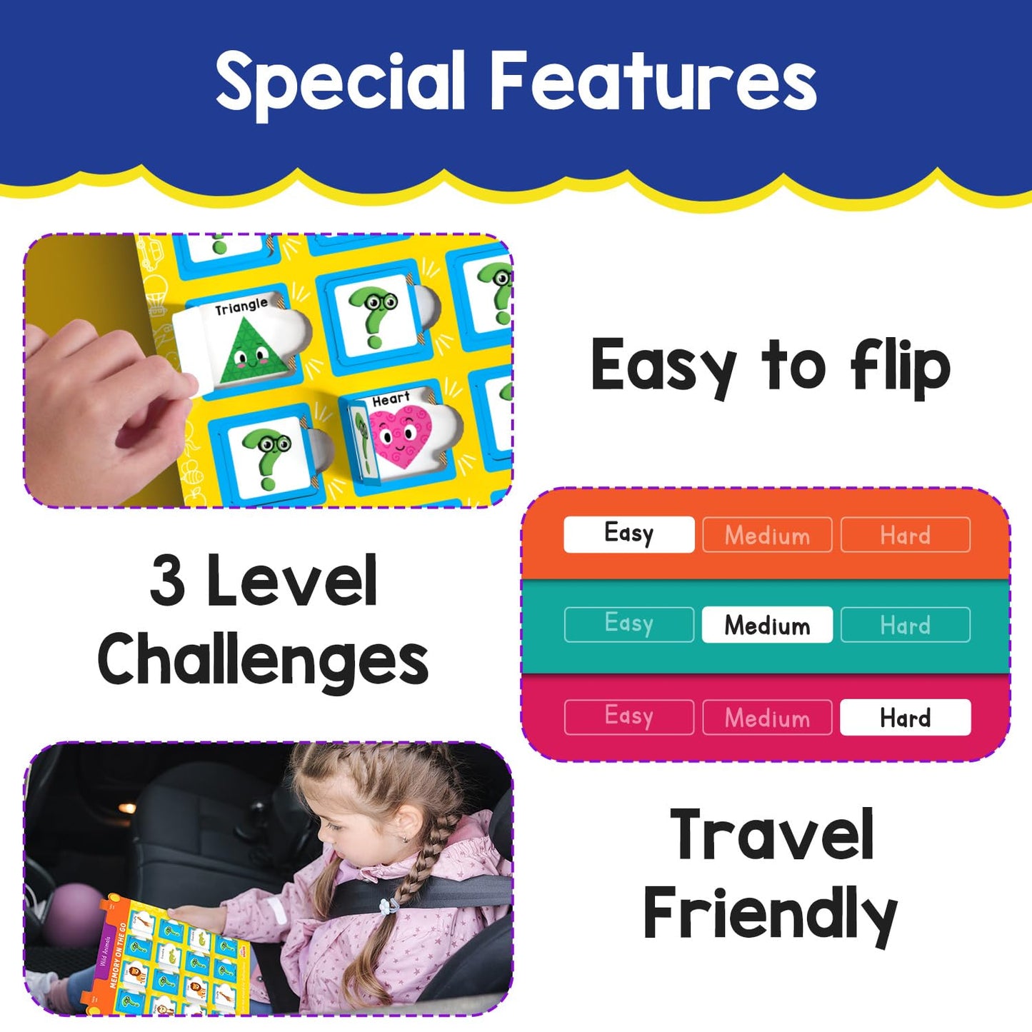 Smartivity Memory Matching Game for Kids 3-6 Years | 12 Theme Cards & 3 Level Challenges | Preschool Learning Toy | Birthday Gift for Boys & Girls Ages 3,4,5,6