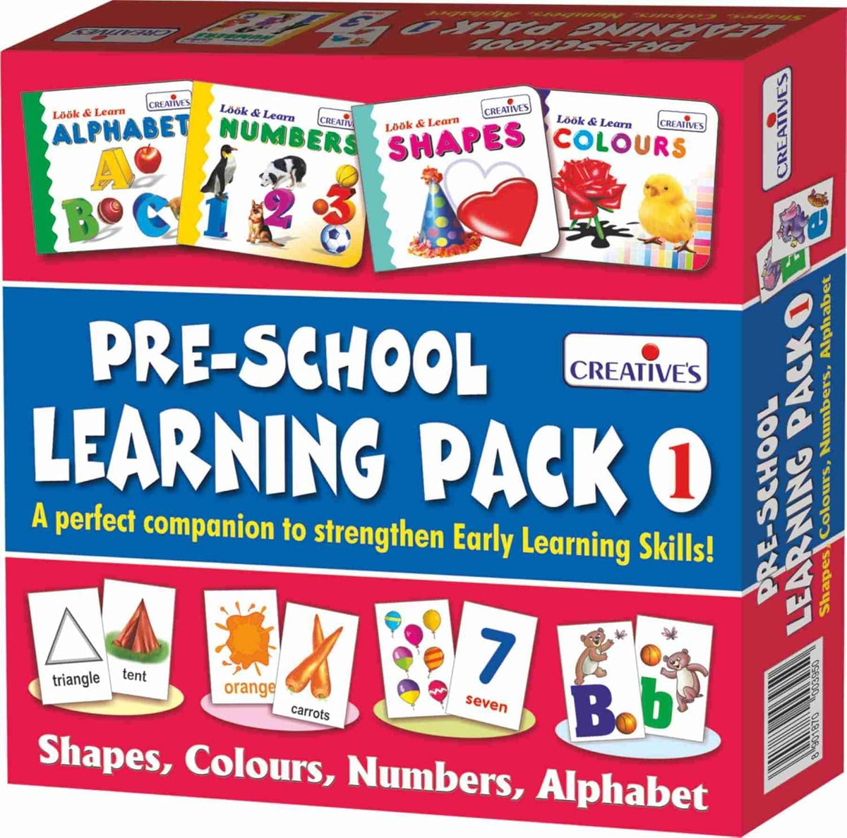 Creative's Pre-School Learning Pack-1 | Preschool Series | Learning Kit | Early Learning Pack |Board Books & Cards Education Pack for 3 to 5 Year's Kids