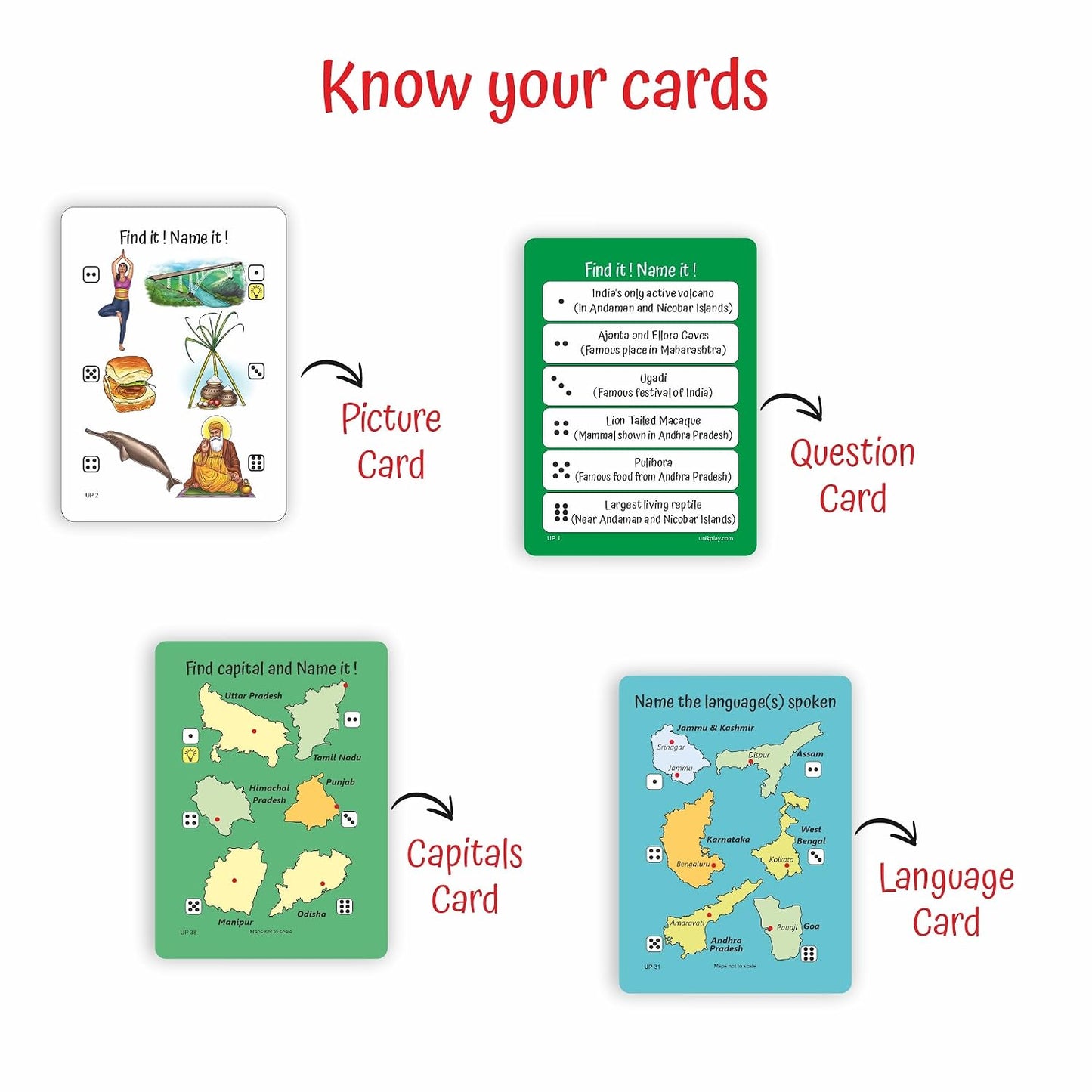 Geografika India Map Game with Flash Cards | Geography Game for Kids 5+ Years | Educational Toy | Birthday & Return Gift | Learn Capitals & Languages Spoken |ScreenFree Learning Activity