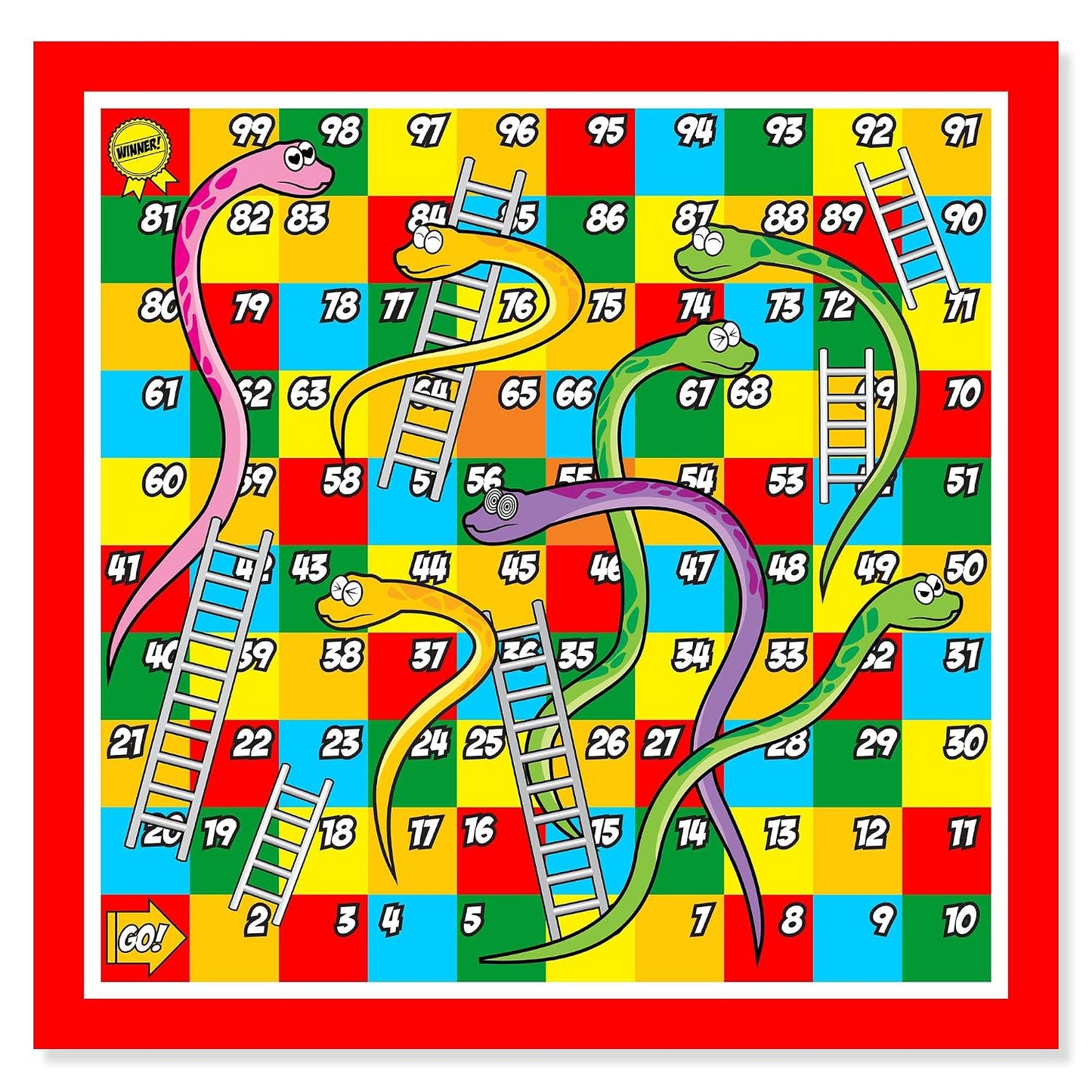 Webby Ludo with Snake and Ladders Double Sided Board Game | Portable Travel Set | Traditional Fun Family Game for Kids and Adults