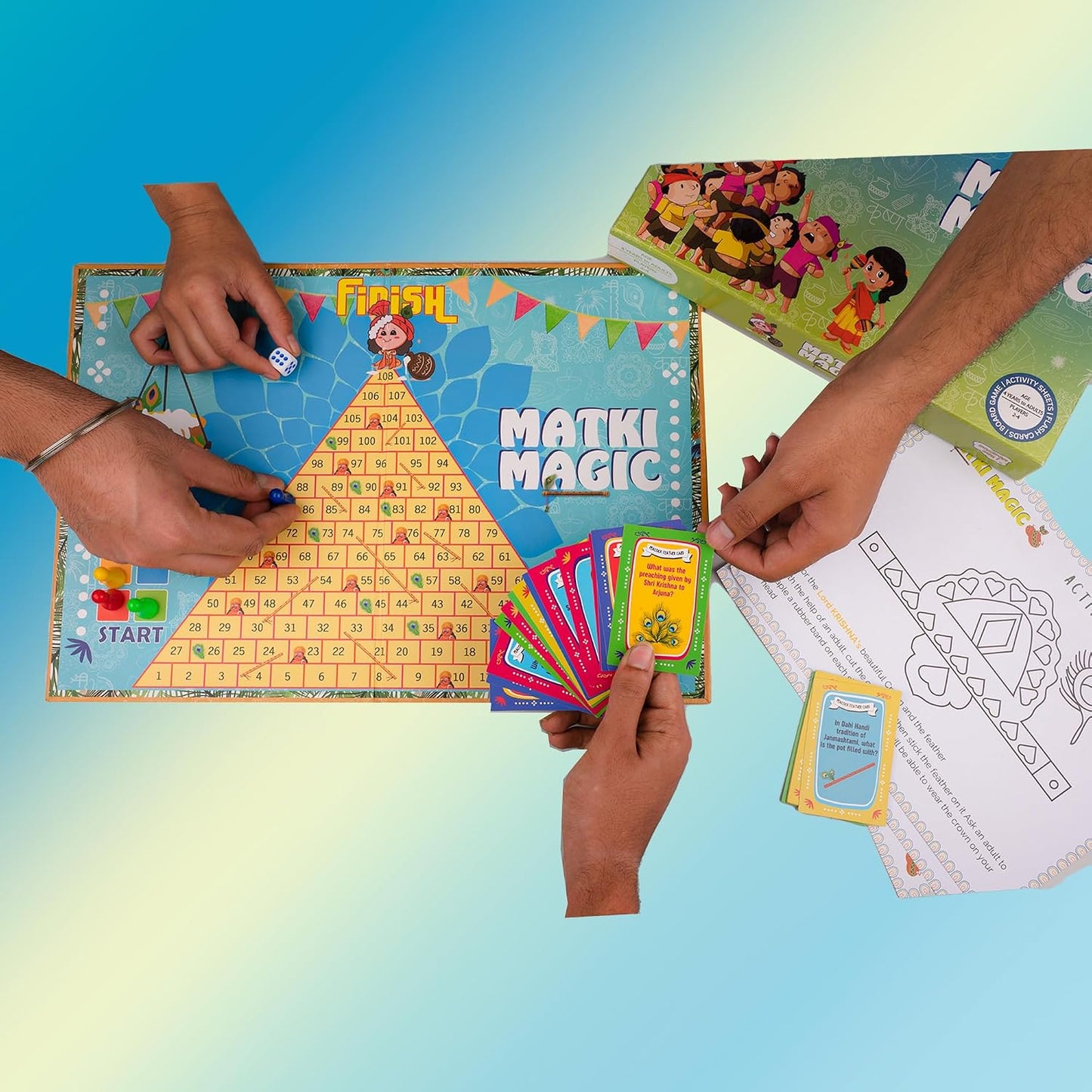 Education with Matki Magic Board Games for Adults & Kids | Activity Toy for Children's | Gift Set for Kid | Indoor Tabletop Game | Perfect for Family Entertainment | Up to 4 Players