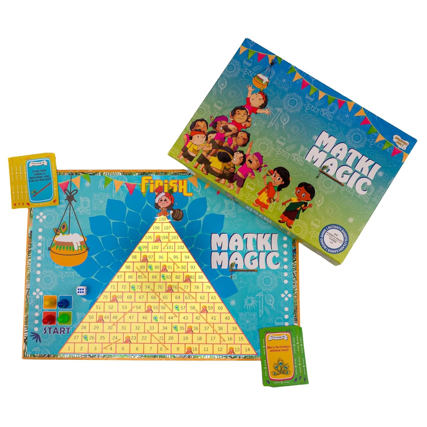 Education with Matki Magic Board Games for Adults & Kids | Activity Toy for Children's | Gift Set for Kid | Indoor Tabletop Game | Perfect for Family Entertainment | Up to 4 Players