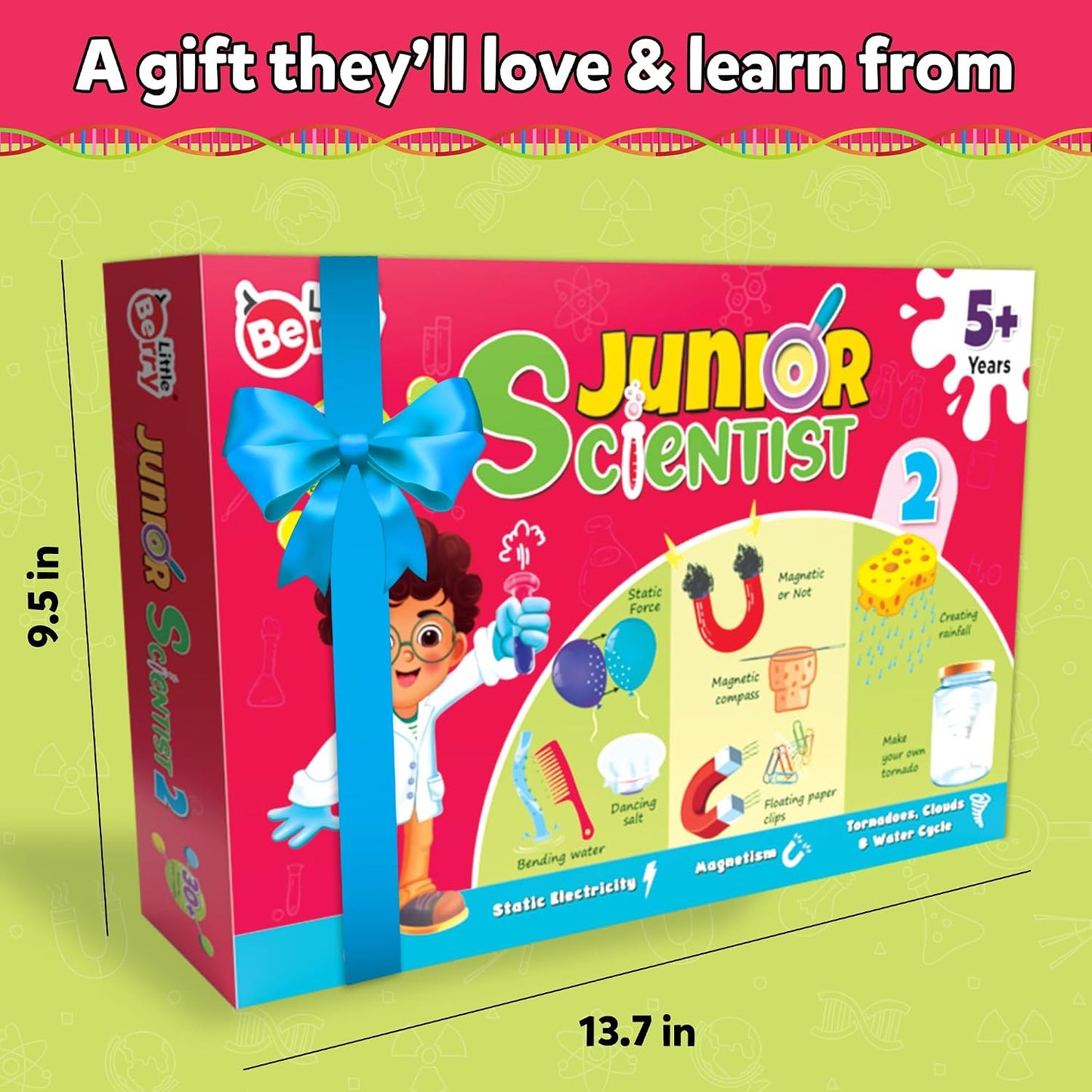 Junior Scientist 2 Science Kit for Kids | 35+ Science Experiments | STEM Kit for Kids | DIY Kit with Materials | Educational Toys & Learning Toys for 6-12 Year Old Boys & Girls