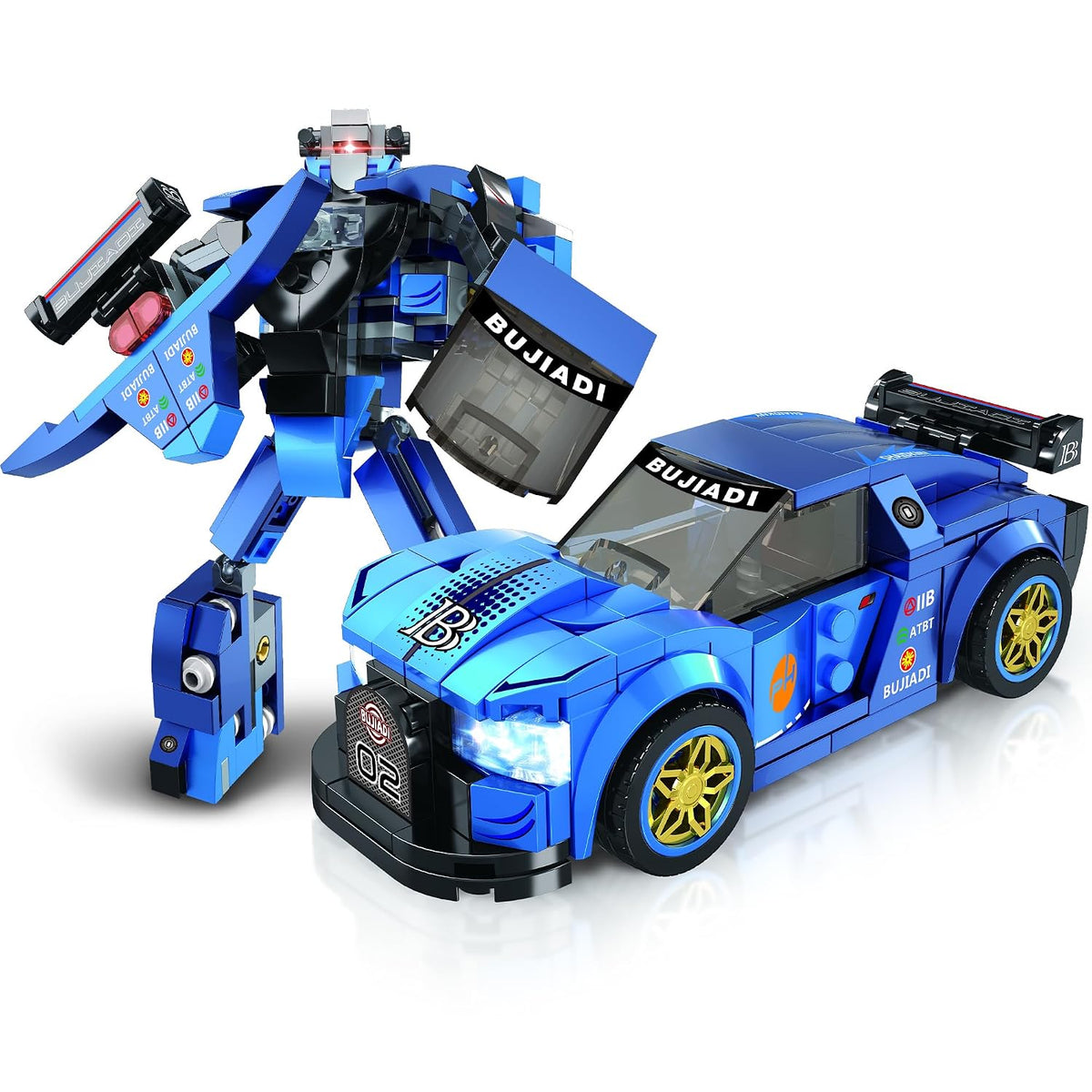 Midnight Thunder Blue 2-in-1 Robot & Sports Car (231 Pieces) | Learn About Machines | Building Block Set for Kids Age 6+ | STEM Educational Toy | Build, Play & Learn