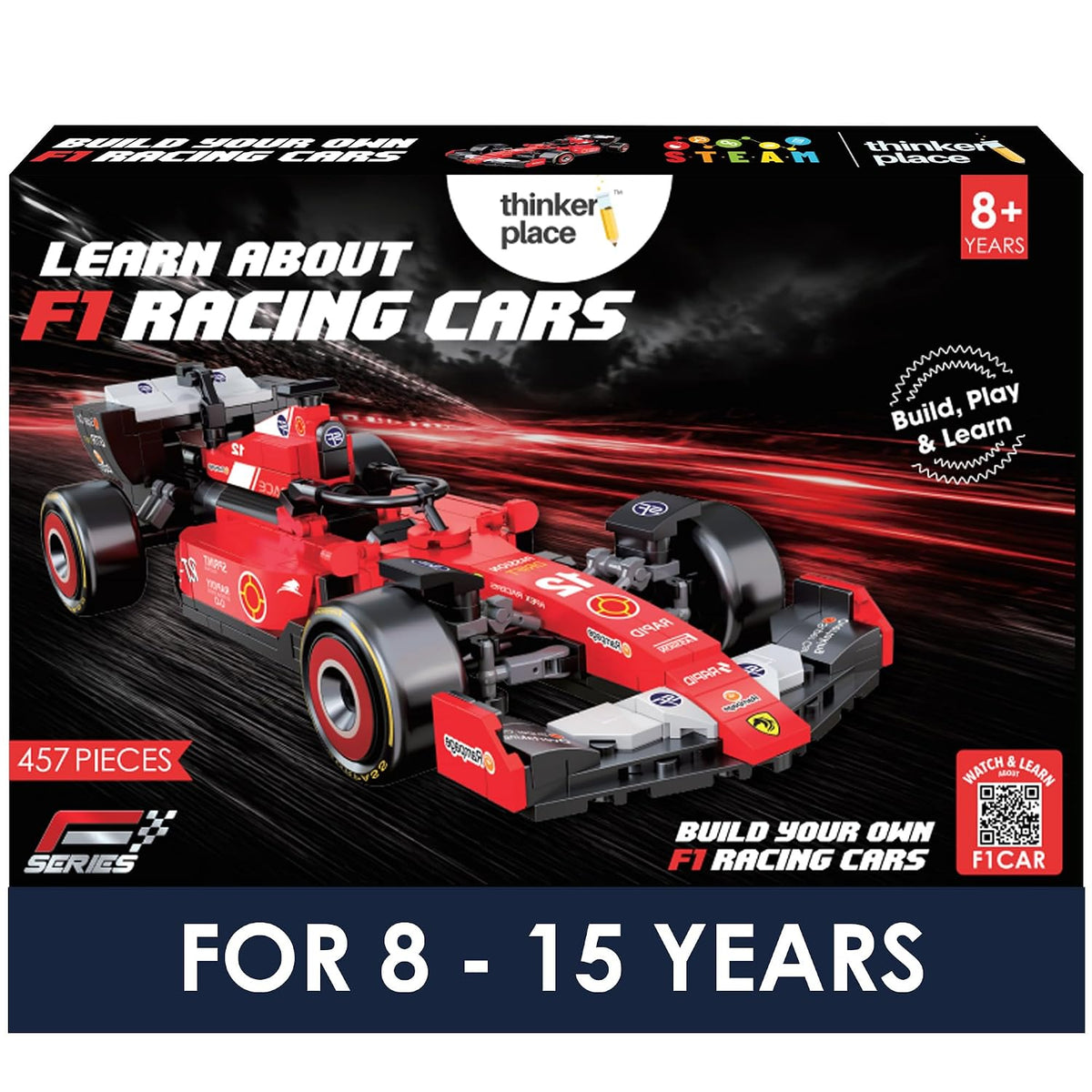 Lightning F1 Race Car Building Block Toy Set for 7+ (457 Pieces) Gifting for Boys and Girls
