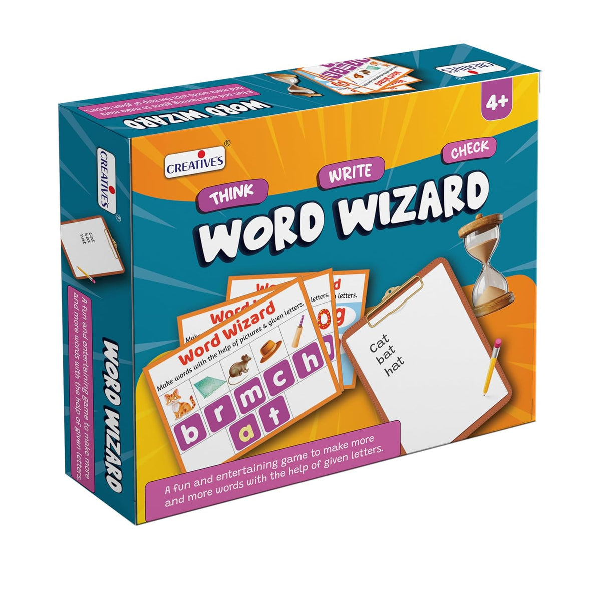 Creative’s Word Wizard Word Building Educational Game for Kids | Spelling & Vocabulary Learning Toy | Preschool Language Development Activity | Screen-Free Learning Game | Age 4+