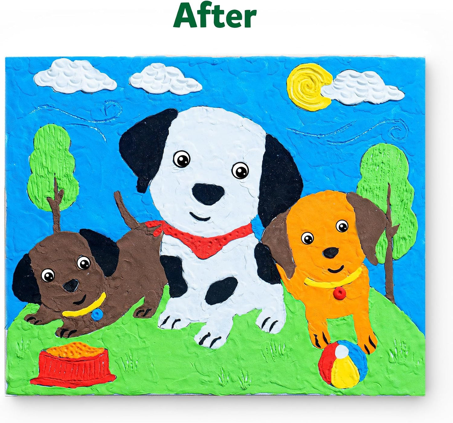 Skillmatics Art & Craft Kit - Colour with Clay, No Mess Art, Create a Clay Canvas of Pups at The Park, Gifts for Ages 5 to 12