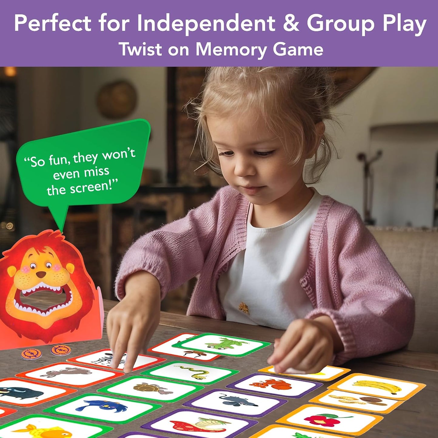 Chalk & Chuckles Hungry Four Memory Game, Learning & Educational Toy, Preschool Activity Kit, Gifts for Kids, Boys & Girls, Ages 3, 4, 5, 6, 7 Years, Perfect for Home, School, Playdates