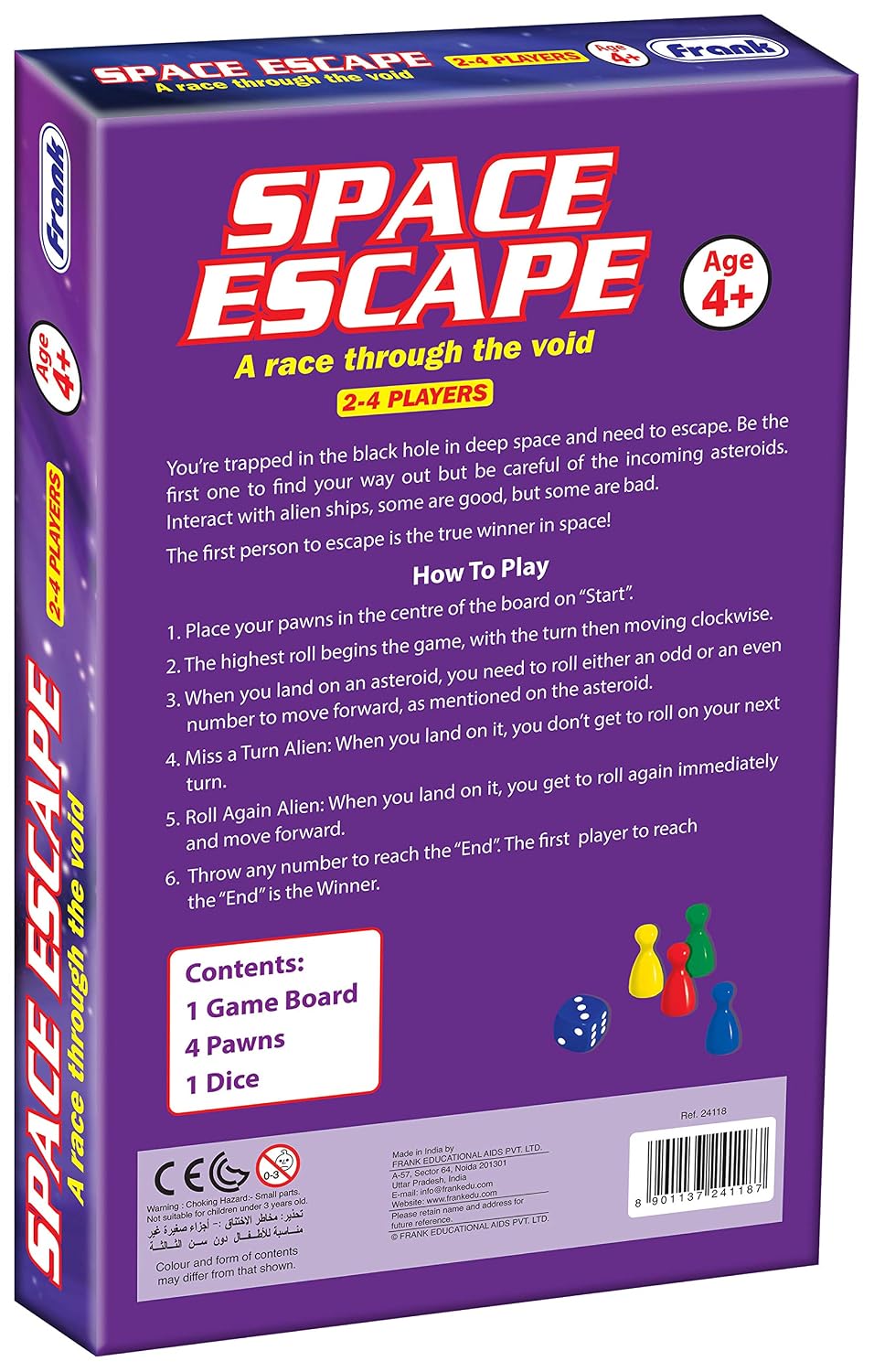 Frank Space Escape Board Game for Kids 4 Years and Above (24118)