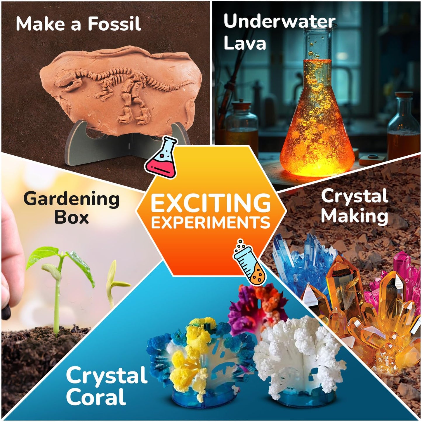 Smartivity Mega Crystal Earth Science Kit for Kids 8-14 Years | Explore Earth, Crystal & Fossilization Concepts | STEM Science Toy | Birthday Gift for Boys & Girls 8-14 Years