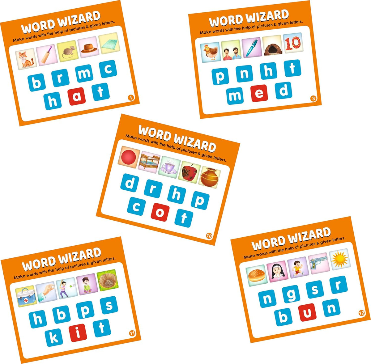 Creative’s Word Wizard Word Building Educational Game for Kids | Spelling & Vocabulary Learning Toy | Preschool Language Development Activity | Screen-Free Learning Game | Age 4+