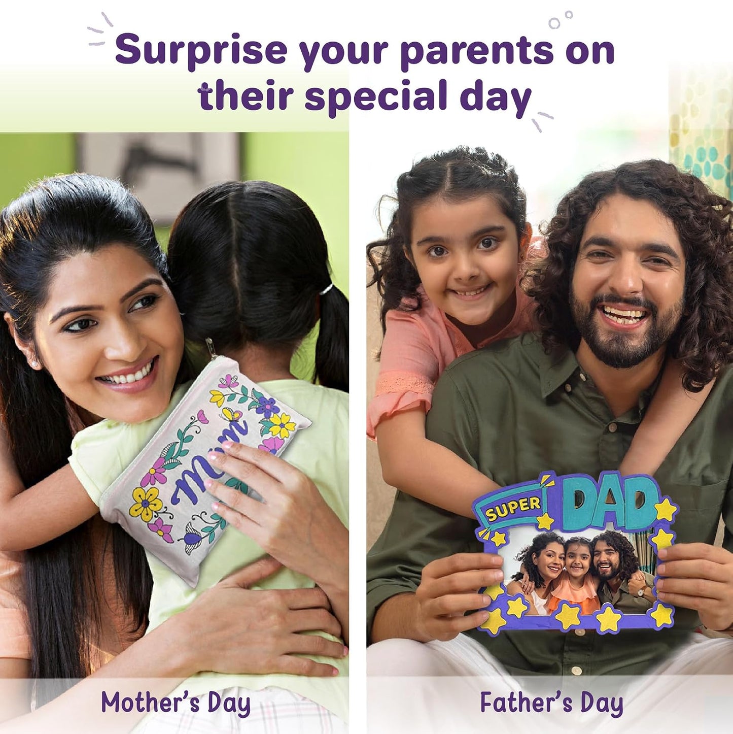 Imagimake Celebration Kit | 13 Craft Projects |Art & Craft Kit |Kids Age 5+ | 13 festival craft projects, one a month—Holi, Rakhi, Diwali & more; 500+ supplies across 8 craft skills; mess-free