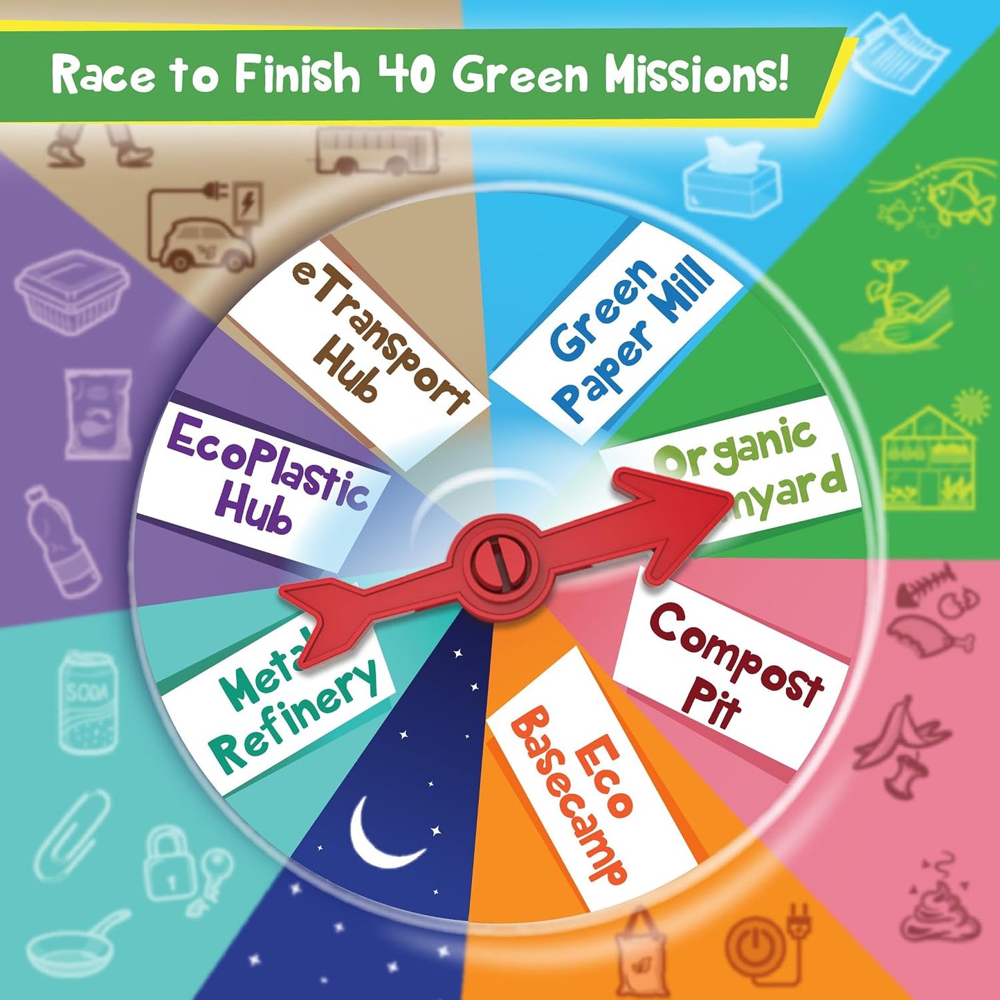 Imagimake Rescue Quest–Green Champions | Spin, Discover & Rescue Green Missions | Educational Fun Board Games for Friends & Family Night |Travel-Friendly Indoor Game |Gift for Kids Ages 5,6,7,8,9,10