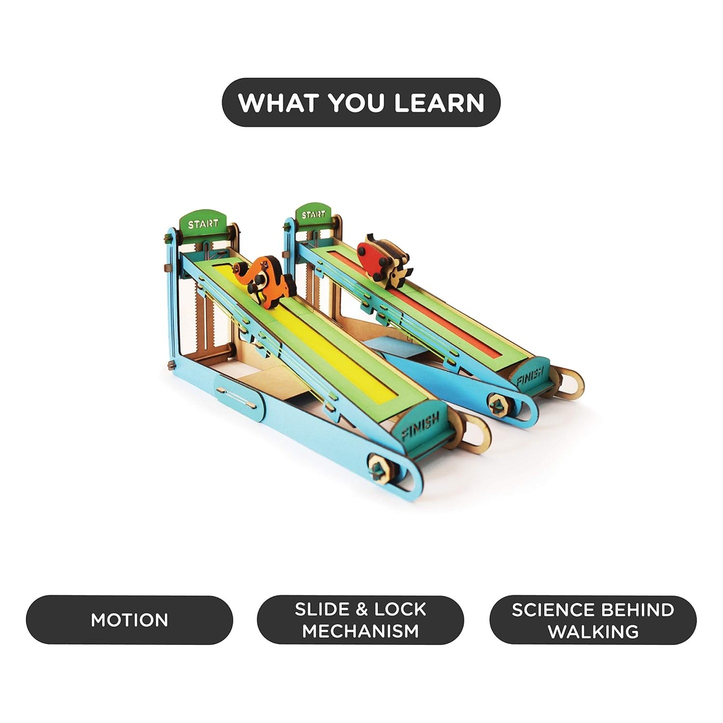 Smartivity Hop n Slide Slope Racing STEM Educational DIY Fun Toys, Educational & Construction based Activity Game for Kids 6 to 14, Gifts for Boys & Girls, Learn Science Engineering Project, Made in India