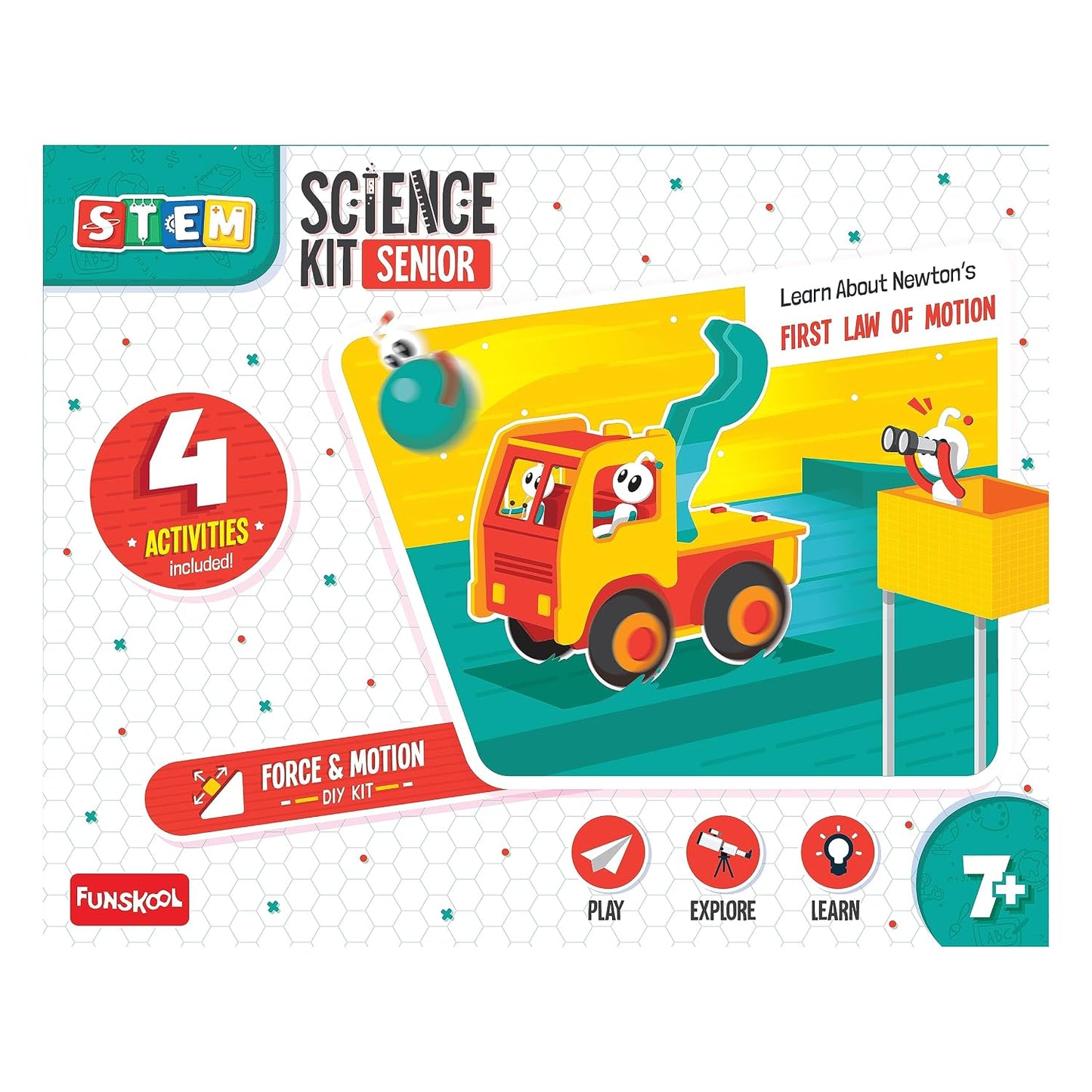 Funskool-STEM -Science Kit Senior, Force and Motion, Educational,DIY Activity,Stem,for 9 Year Old Kids and Above,Toy