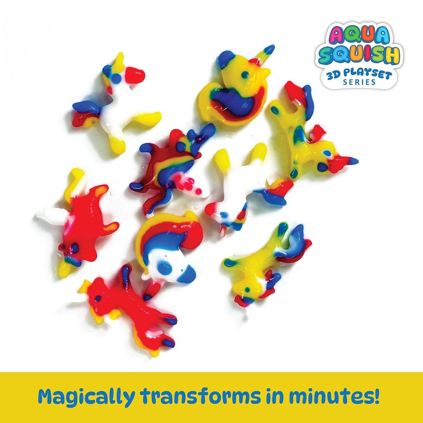 Aqua Squish Kit | Make 3D Colourful and Soft Squishy | Magic Water Elf Gel Toys for Girls and Boys (Unicorn Paradise)