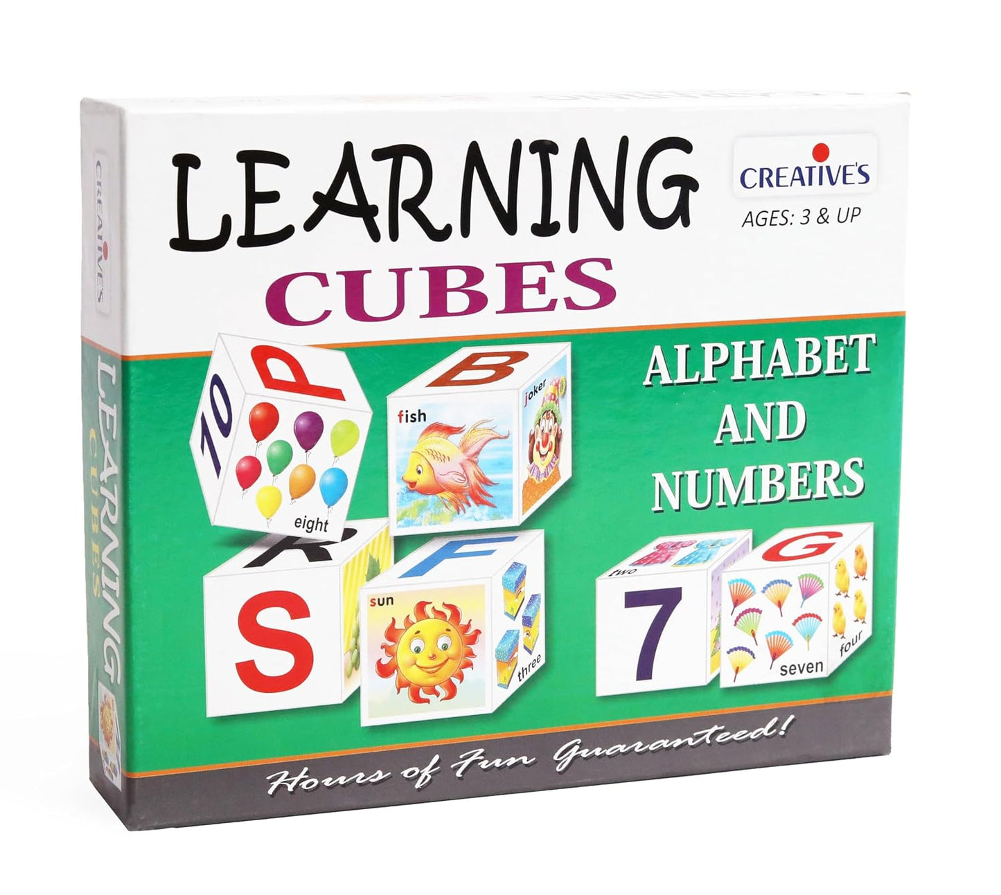 Creative's Learning Cubes Alphabet and Numbers | Plastic Cubes/Letter Recognition and Their Sounds | Learn Alphabet and Numbers | Ages 3 & UP