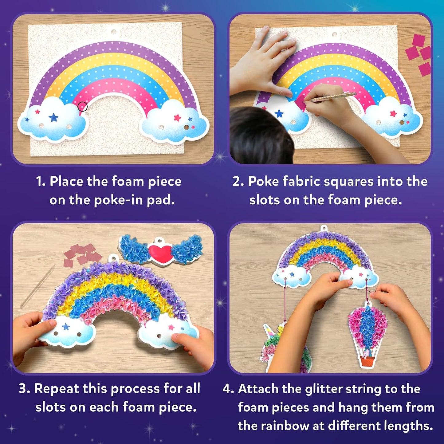 Skillmatics Poke-in Art – Magical Unicorn Dream Decor, DIY Craft Kit | 5 Foam Pieces, Mess-Free Fun for Kids, Screen-Free Activity, Creative Gifts for Kids Ages 4, 5, 6, 7, 8, 9