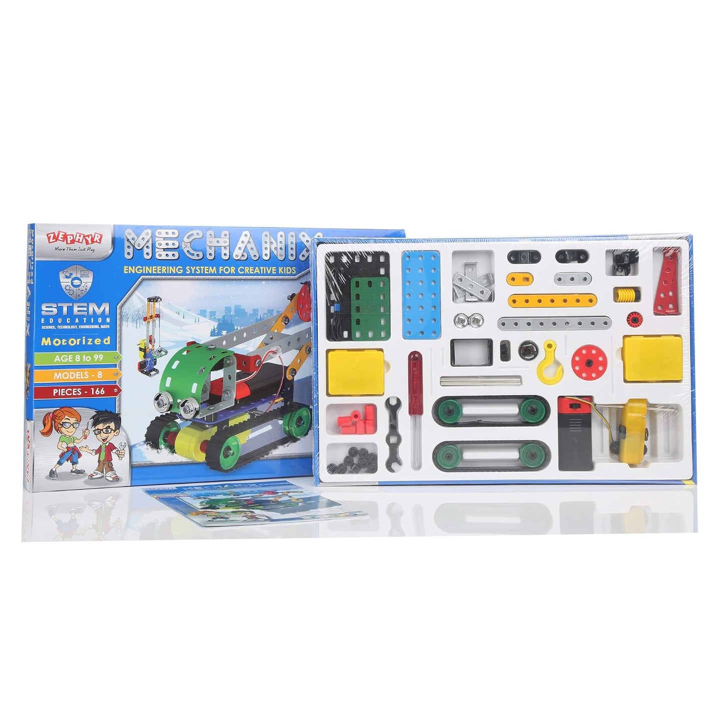 Mechanix Robotix-2 STEM Toy, Building and Construction Set for Boys and Girls Age 8+ Years, Motor and Gear