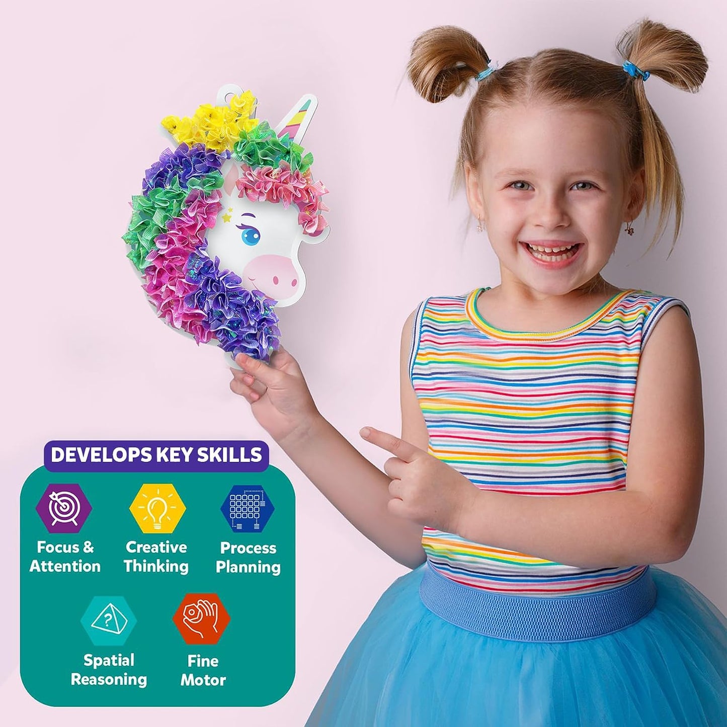 Skillmatics Poke-in Art – Magical Unicorn Dream Decor, DIY Craft Kit | 5 Foam Pieces, Mess-Free Fun for Kids, Screen-Free Activity, Creative Gifts for Kids Ages 4, 5, 6, 7, 8, 9