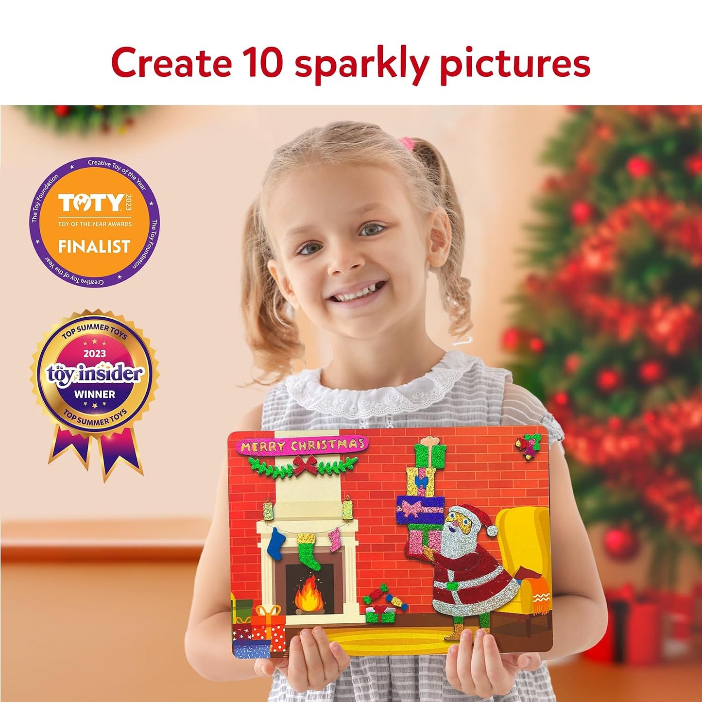 Skillmatics Foil Fun – Holiday Magic, Mess-Free Holiday Art & Craft Kit | DIY Foil Art Activity for Kids, Travel Toys, Gift for Boys & Girls Ages 4, 5, 6, 7, 8, 9