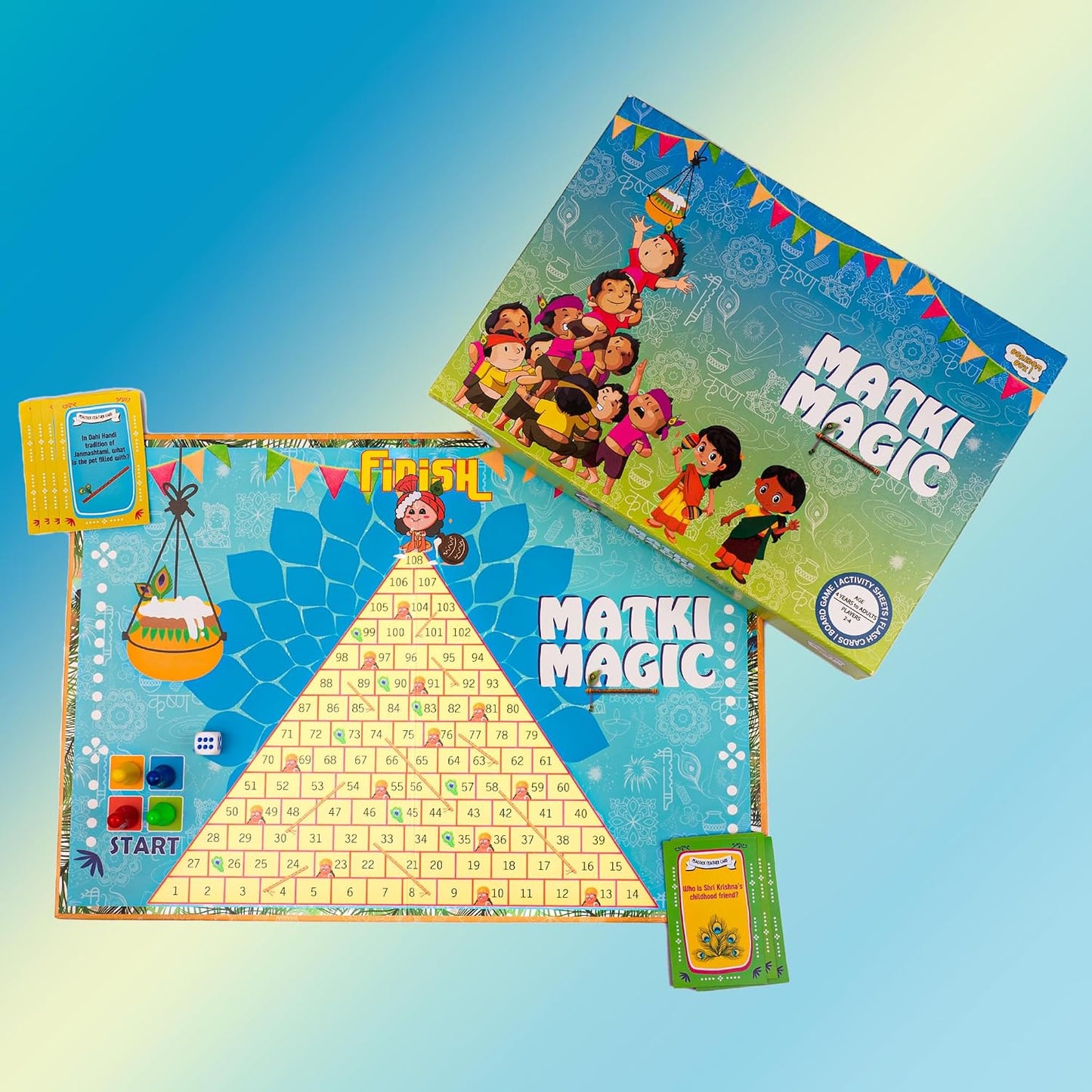 Education with Matki Magic Board Games for Adults & Kids | Activity Toy for Children's | Gift Set for Kid | Indoor Tabletop Game | Perfect for Family Entertainment | Up to 4 Players