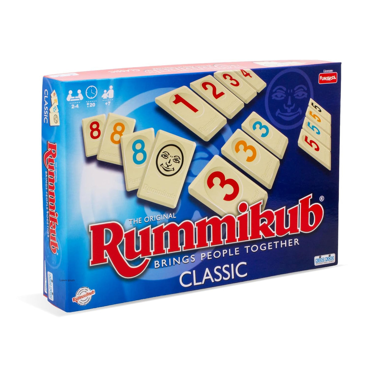 Funskool Original Rummikub Number, Classic Tile Game for Kids, 2-4 Players, Educational, Fun & Engaging, Perfect for Family Game Nights, Fast-Paced and Easy to Learn, Gift Set for Kids, Ages 7+ Years