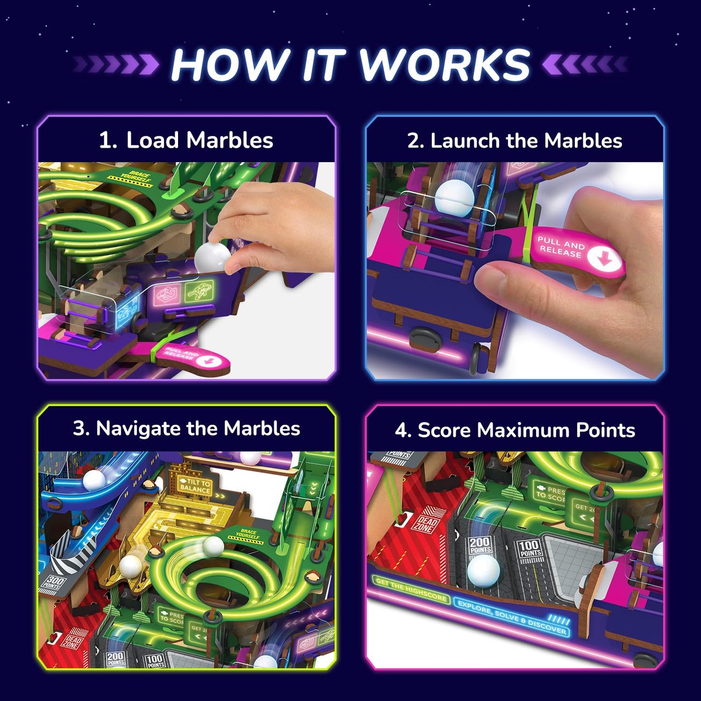 Smartivity Ultimate Marble City for Kids 8-14 Years | 3in1 Spiral, Maze & Hopper Game Zones | Build & Play STEM Toy | Birthday Gift for Boys & Girls Ages 8-14 Years