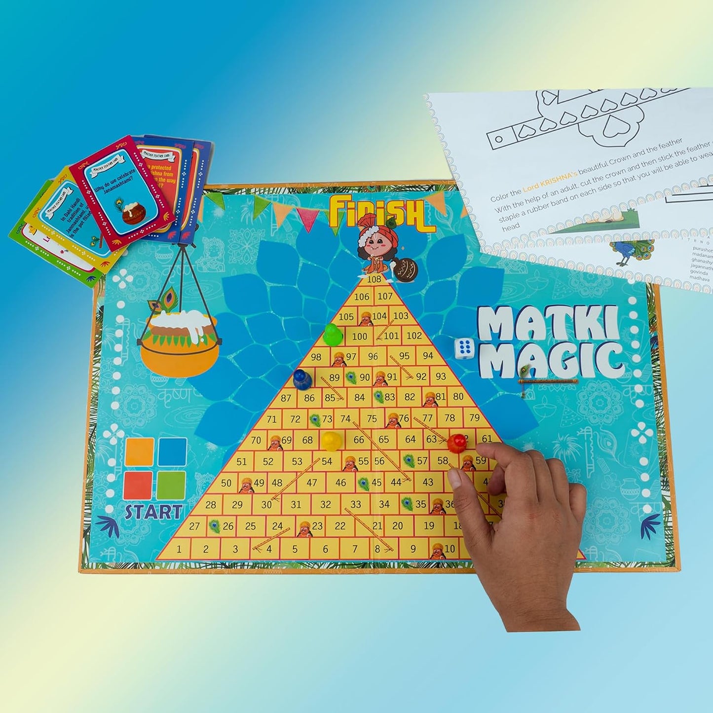 Education with Matki Magic Board Games for Adults & Kids | Activity Toy for Children's | Gift Set for Kid | Indoor Tabletop Game | Perfect for Family Entertainment | Up to 4 Players