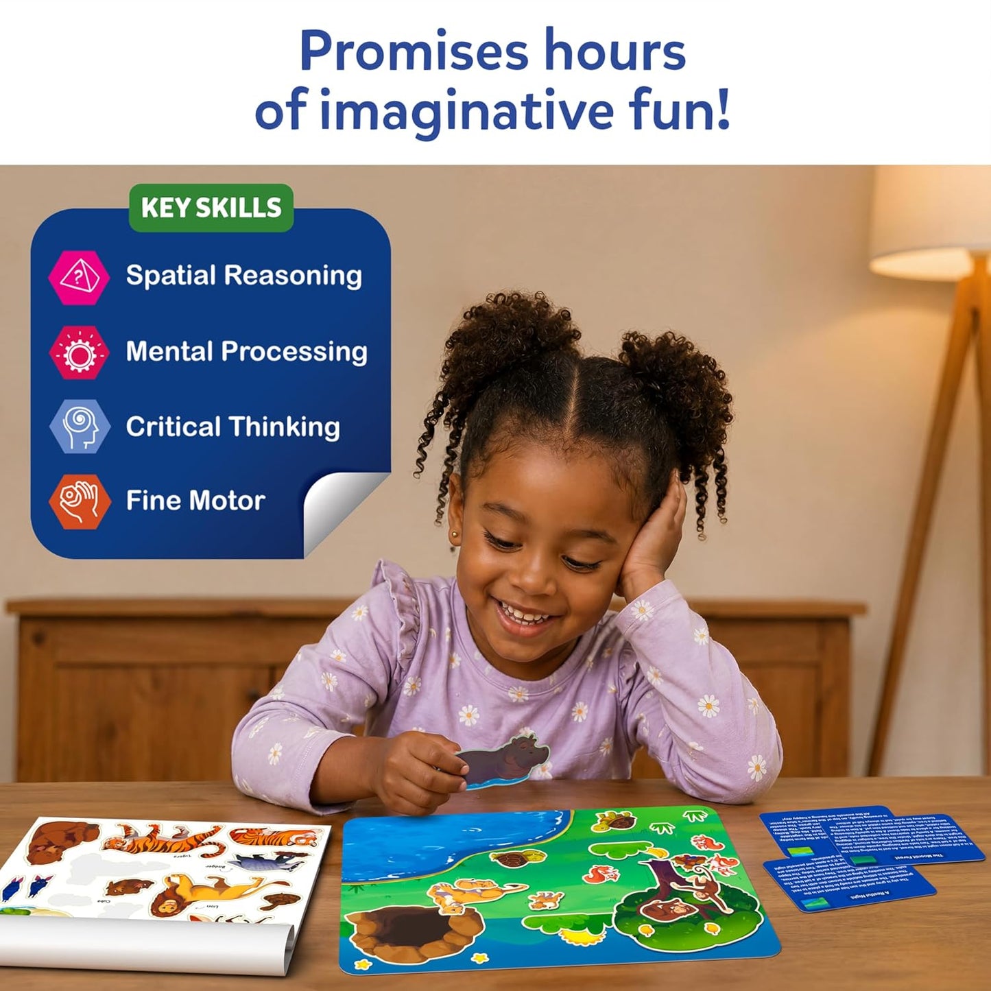 Skillmatics Sticker Stories – Storytelling Kit with 150+ Reusable Stickers | Creative Story & Skill Building, Preschool & Kindergarten Toy, Educational Gift for Boys & Girls Ages 3, 4, 5, 6, 7