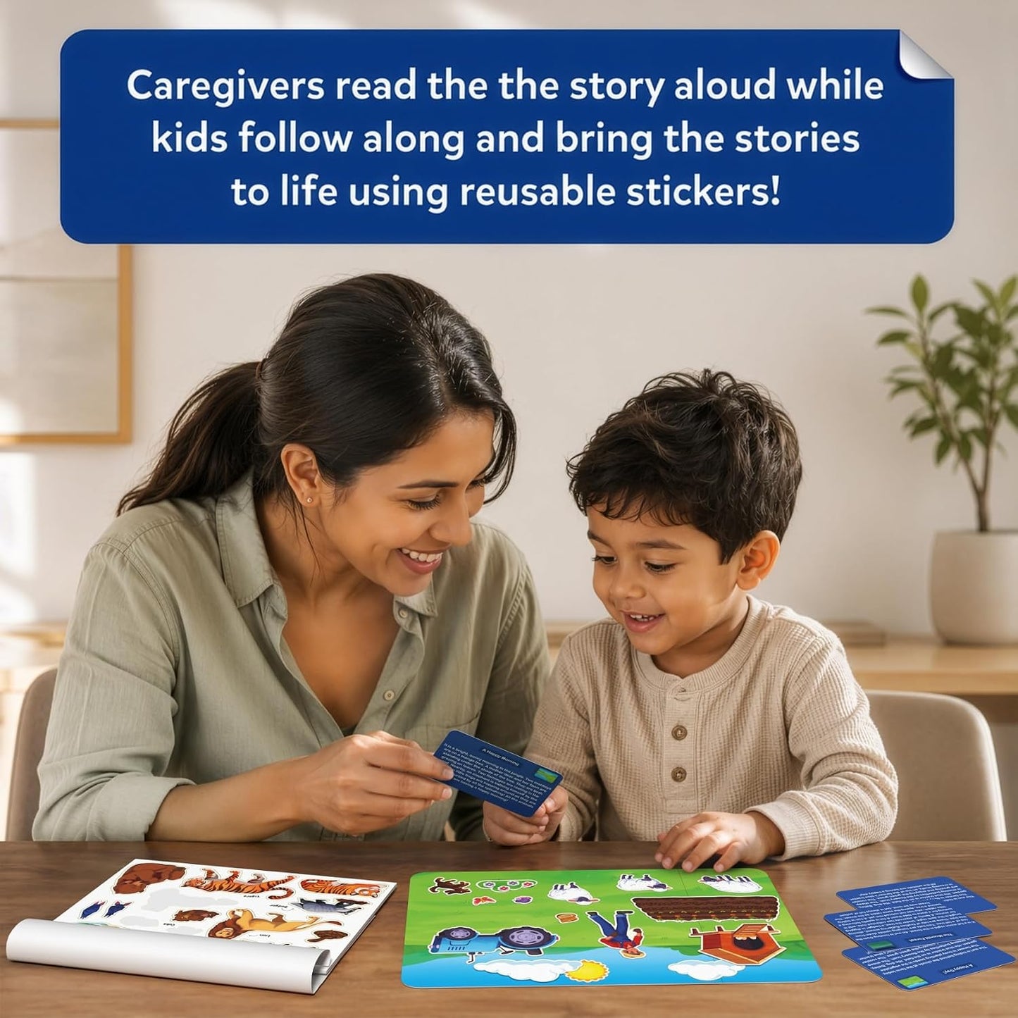 Skillmatics Sticker Stories – Storytelling Kit with 150+ Reusable Stickers | Creative Story & Skill Building, Preschool & Kindergarten Toy, Educational Gift for Boys & Girls Ages 3, 4, 5, 6, 7