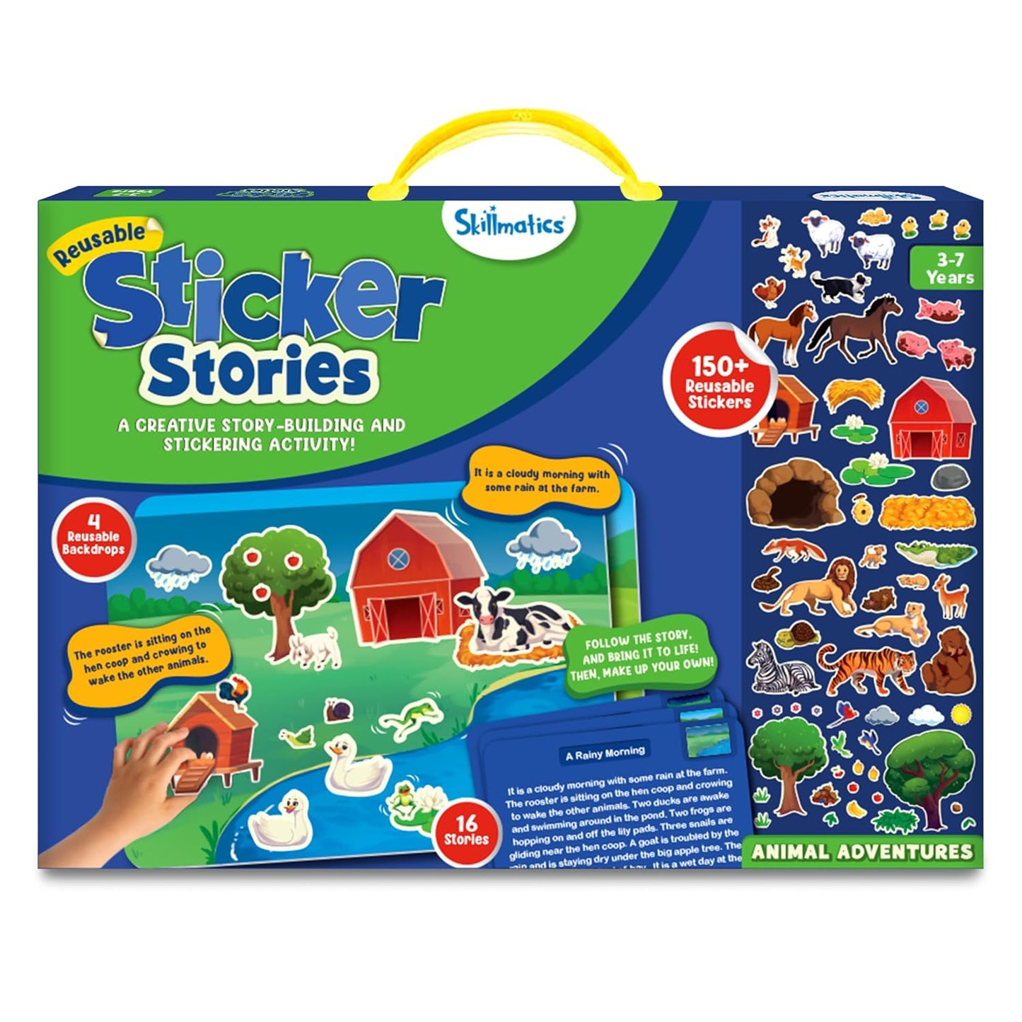 Skillmatics Sticker Stories – Storytelling Kit with 150+ Reusable Stickers | Creative Story & Skill Building, Preschool & Kindergarten Toy, Educational Gift for Boys & Girls Ages 3, 4, 5, 6, 7