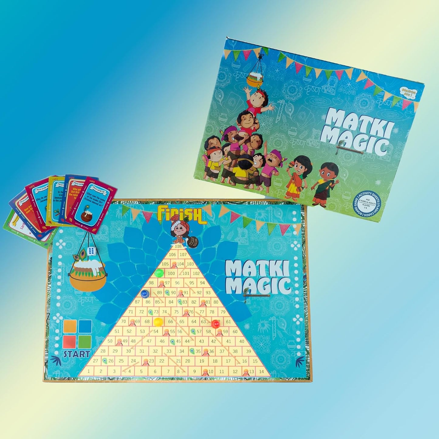 Education with Matki Magic Board Games for Adults & Kids | Activity Toy for Children's | Gift Set for Kid | Indoor Tabletop Game | Perfect for Family Entertainment | Up to 4 Players