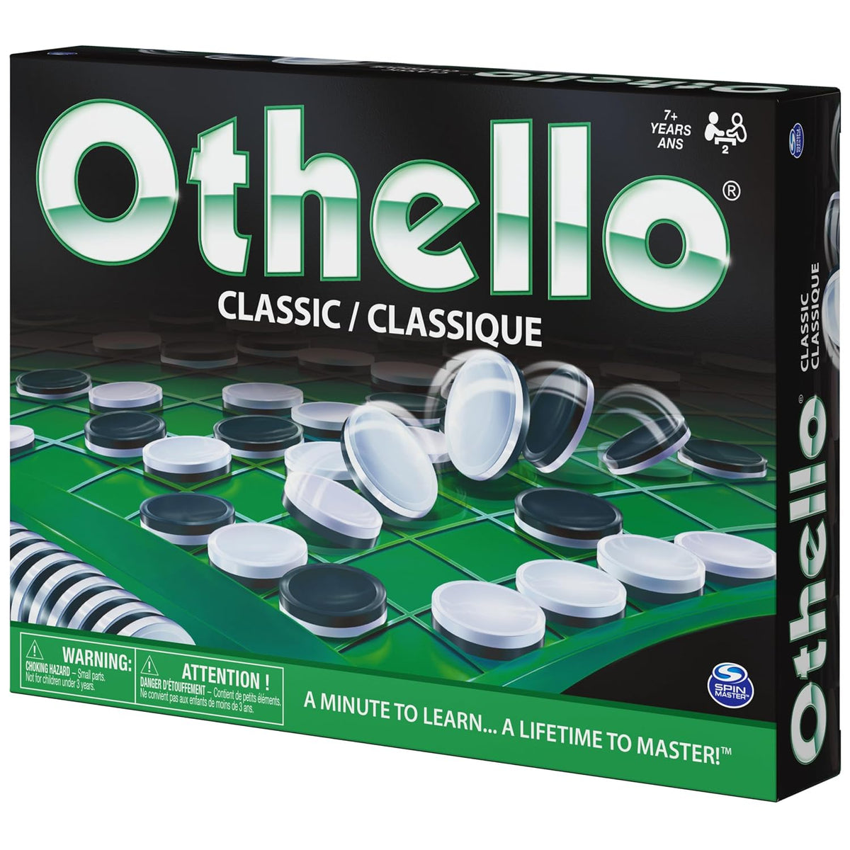 Othello, Strategy Classic Family Board Game 2-Player Reversi Brain Teaser STEM Math Skills, for Adults and Kids Ages 7 and up