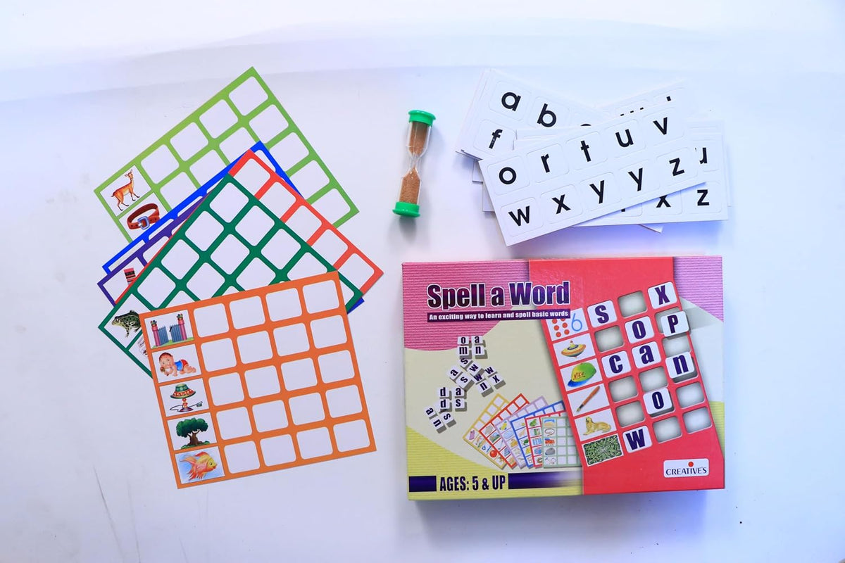 Creative’s Spell a Word| Learn & Spell Basic Words for Kids| Letter Recognition Reading & Spelling Skills| Learning New Vocabulary| Learning & Educational Toys for Ages 5 & Up