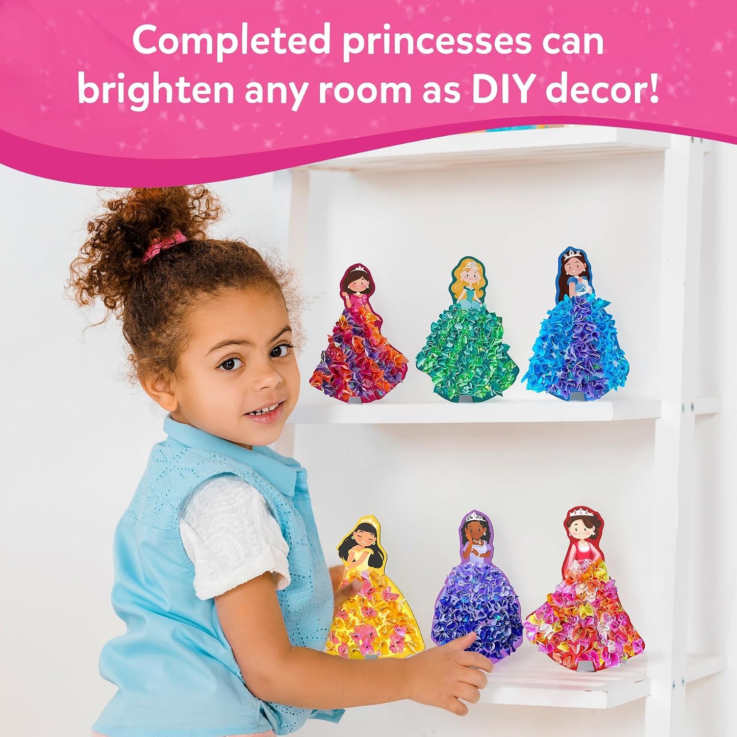Skillmatics Poke-in Art – Magical Princesses, DIY Craft Kits | Mess-Free Creative Fun for Kids, Colourful Craft Activity, Gifts for Girls & Boys Ages 4, 5, 6, 7, 8, 9