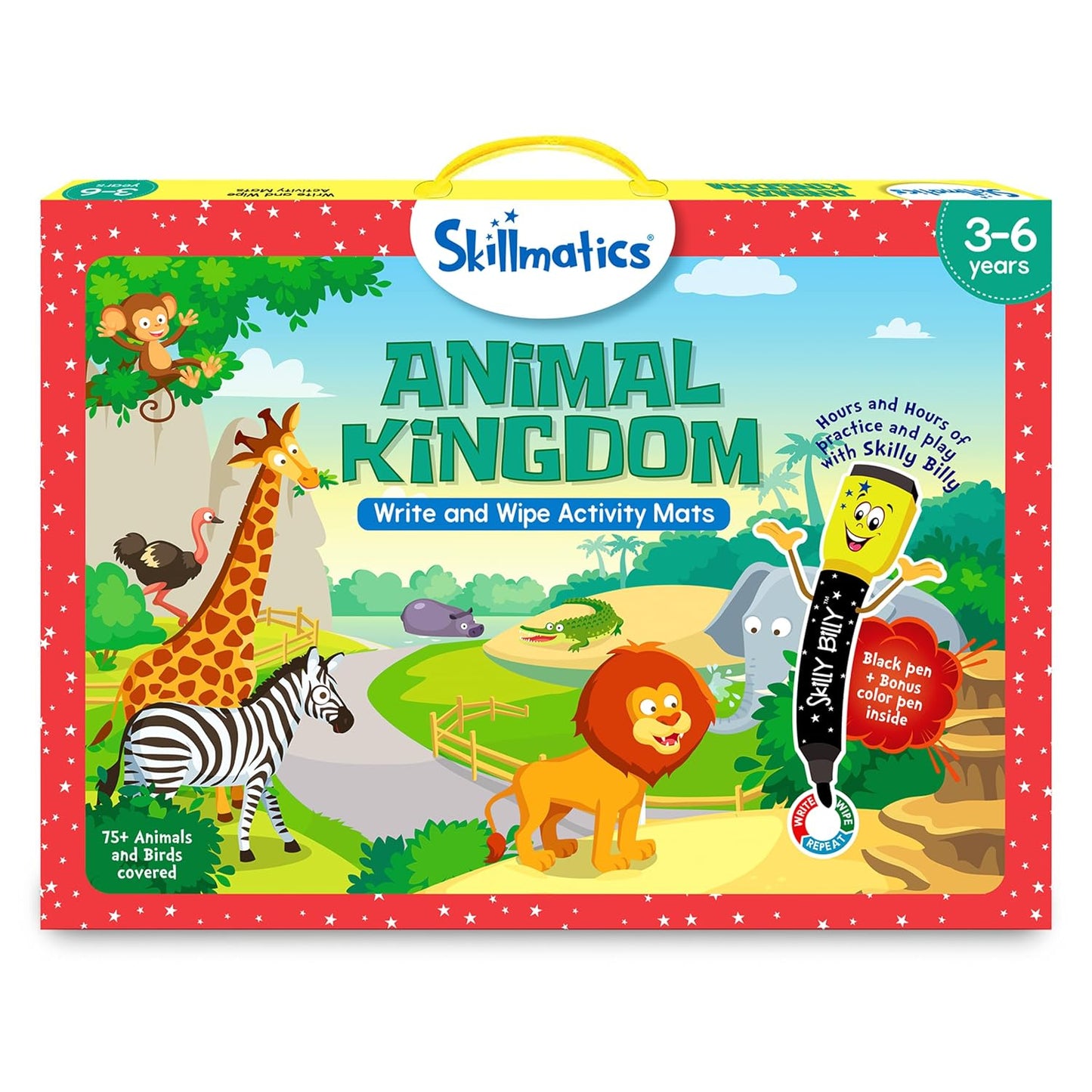 Skillmatics Educational Game - Animal Kingdom, Reusable Activity Mats With 2 Dry Erase Markers, Gifts For Ages 3 To 6, Kid