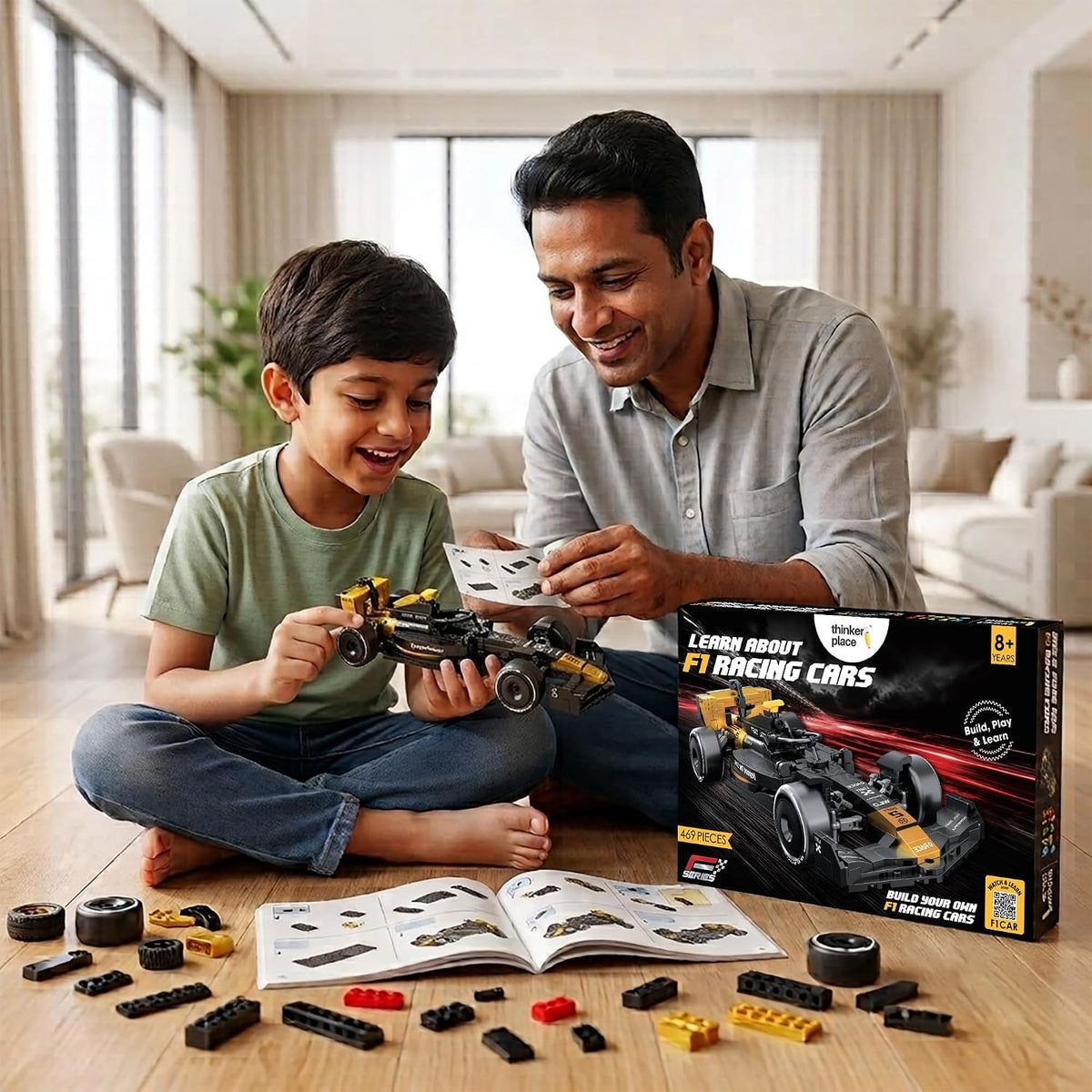 Hurricane F1 Race Car Building Block Toy Set for 7+ (458 Pieces) Gifting for Boys and Girls