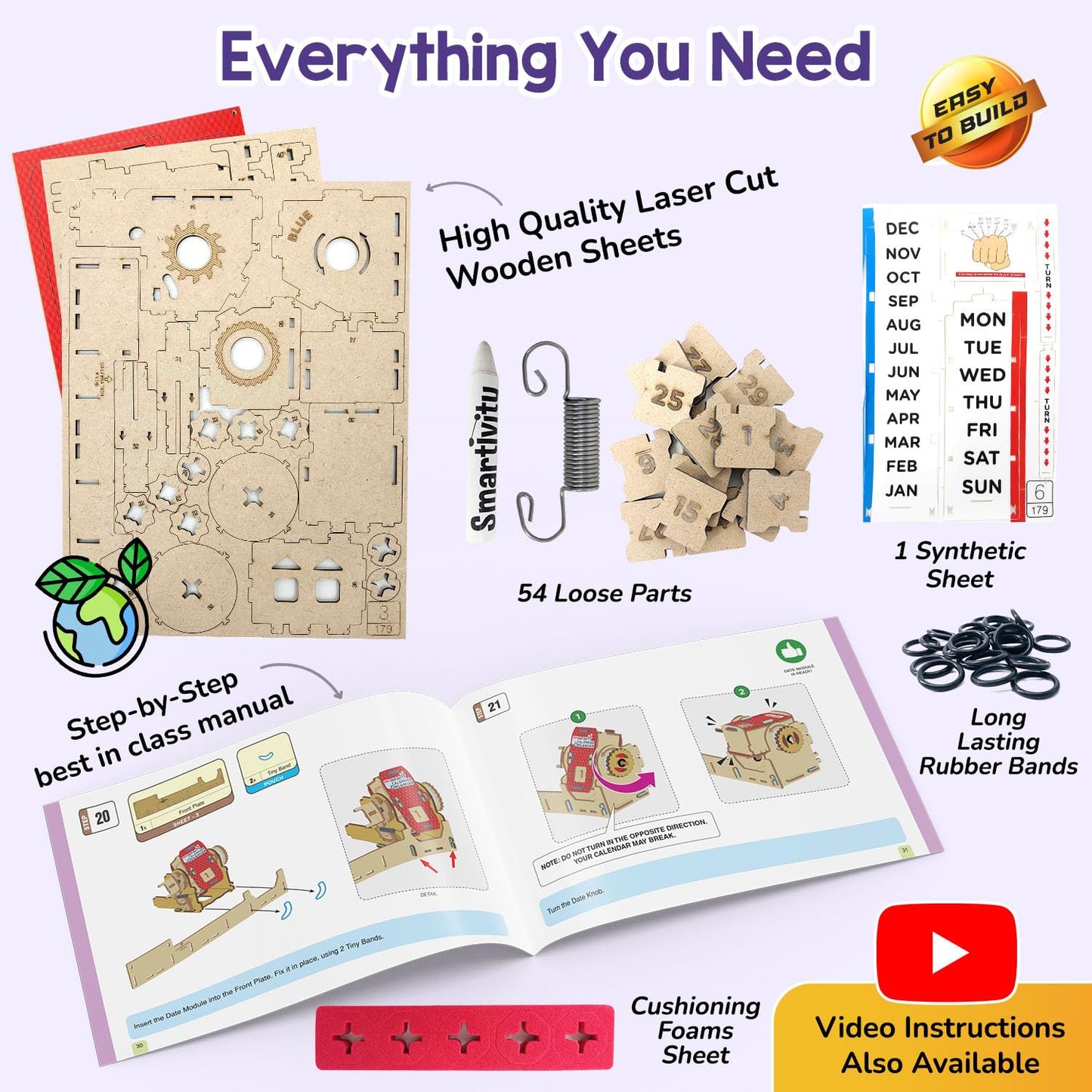 Smartivity DIY Infinity Calendar & Organizer for Kids 8-14 Years | Stationery Organiser with Infinity Calendar | STEM Science Toy | Birthday Gift for Girls & Boys 8-14 Years