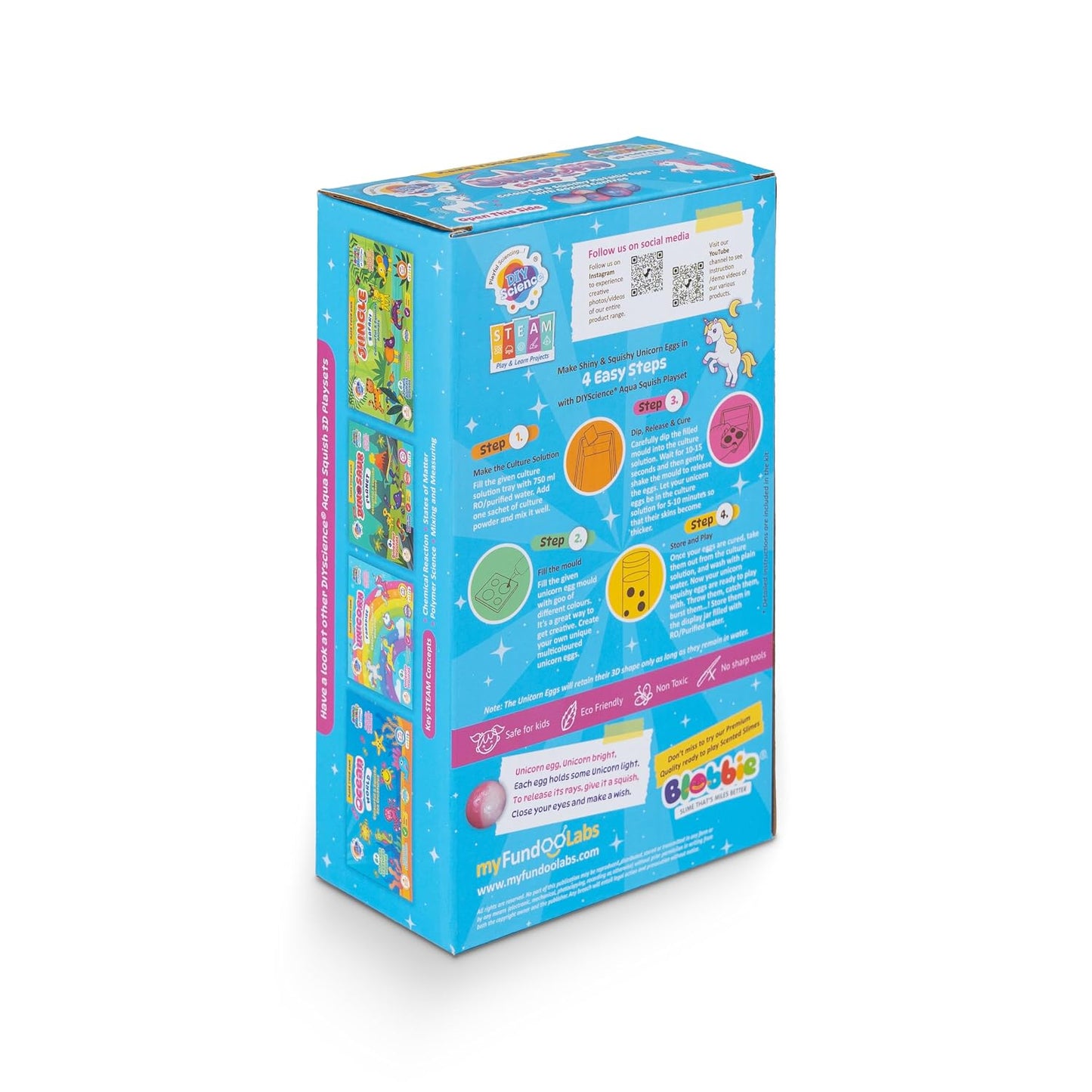 Aqua Squish Kit | Make 3D Colourful and Soft Squishy | Magic Water Elf Gel Toys for Girls and Boys (Unicorns Eggs)