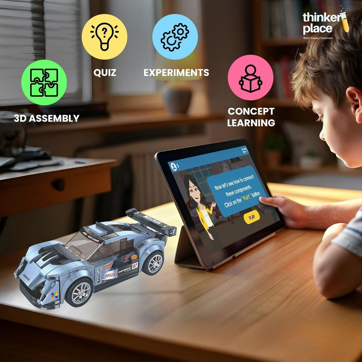 Cobalt Racer 2-in-1 Robot & Sports Car (229 Pieces) | Learn About Machines | Building Block Set for Kids Age 6+ | STEM Educational Toy | Build, Play & Learn | Science & Learning Toy