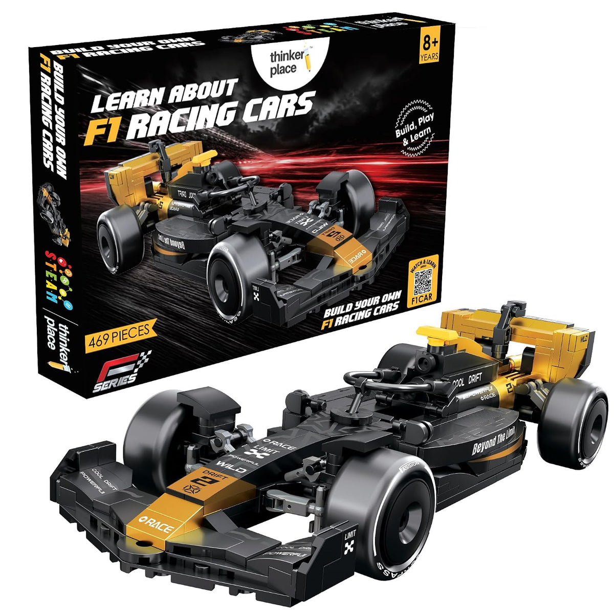 Hurricane F1 Race Car Building Block Toy Set for 7+ (458 Pieces) Gifting for Boys and Girls