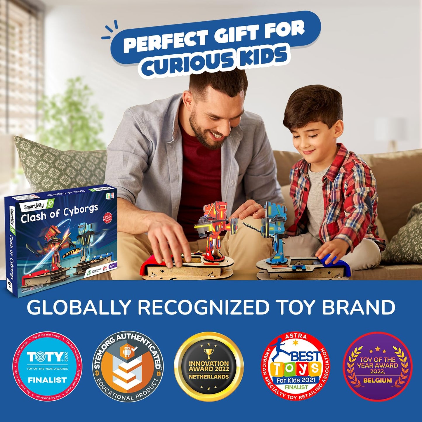 Smartivity 2in1 Fighting Robots Toy for Kids 6-12 Years | Build & Fight with 2 Action Characters | DIY Science Toy | Birthday Gift for Boys & Girls Ages 6-12 Years