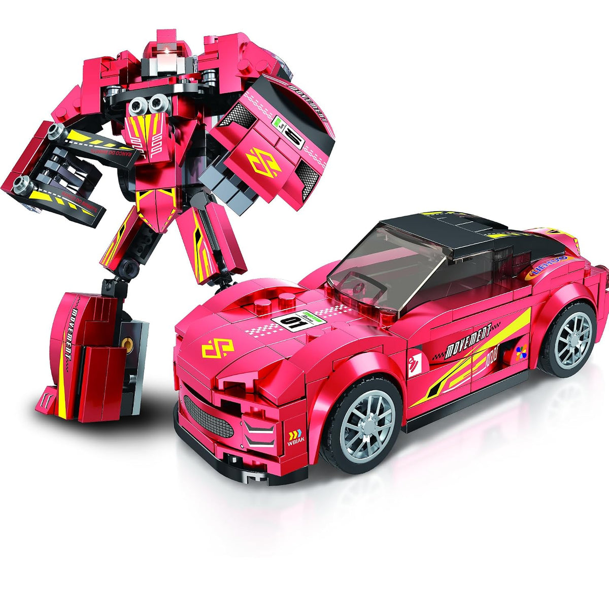 Racing Fury Red 2-in-1 Robot & Sports Car (228 Pieces) | Learn About Machines | Building Block Set for Kids Age 6+ | STEM Educational Toy | Build, Play & Learn | Science & Learning Toy