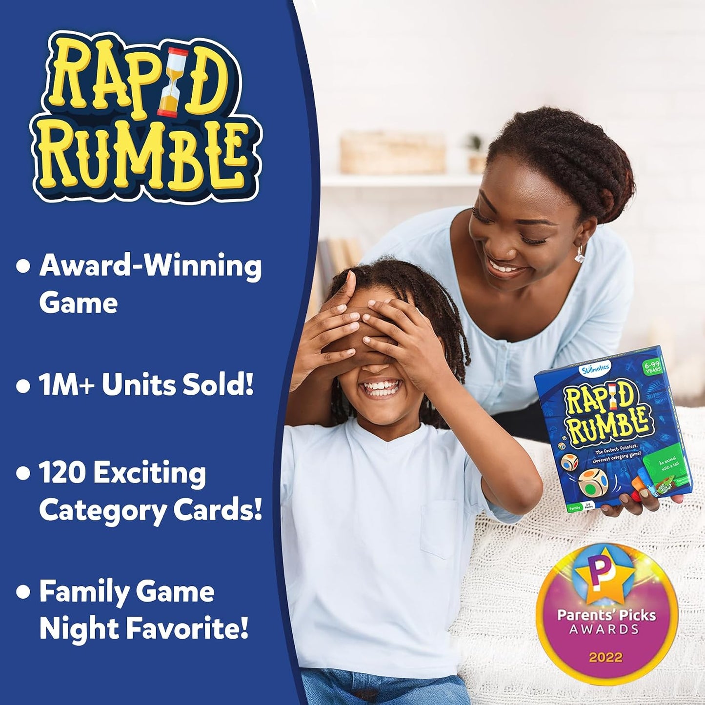 Skillmatics Rapid Rumble – Fast-Paced Board Game for Kids, Teens & Adults | Quick Thinking Category Game, Fun for Family Game Night & Educational Toy, Gift for Boys & Girls Ages 6, 7, 8, 9 & Up
